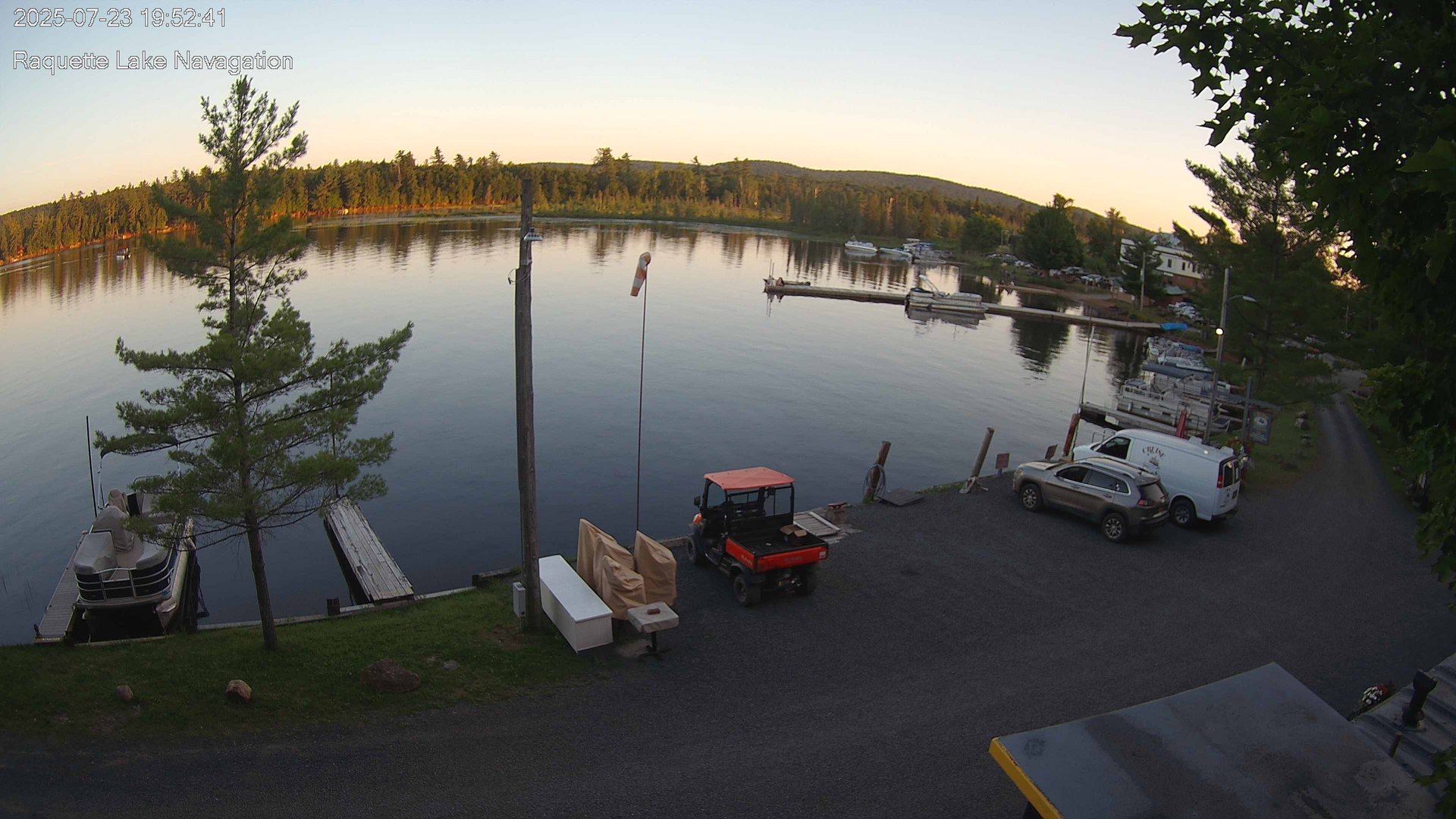 time-lapse frame, Raquette Lake Navigation  webcam