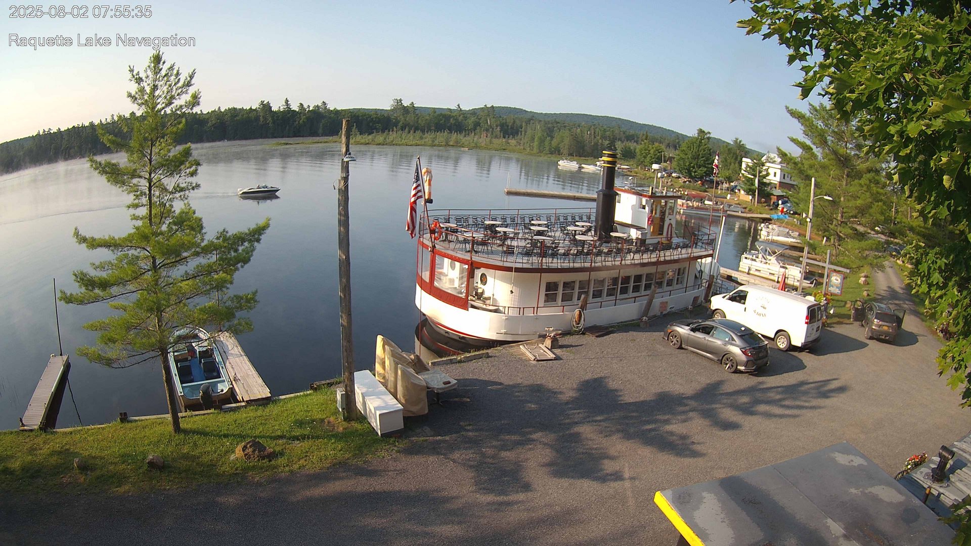 time-lapse frame, Raquette Lake Navigation  webcam