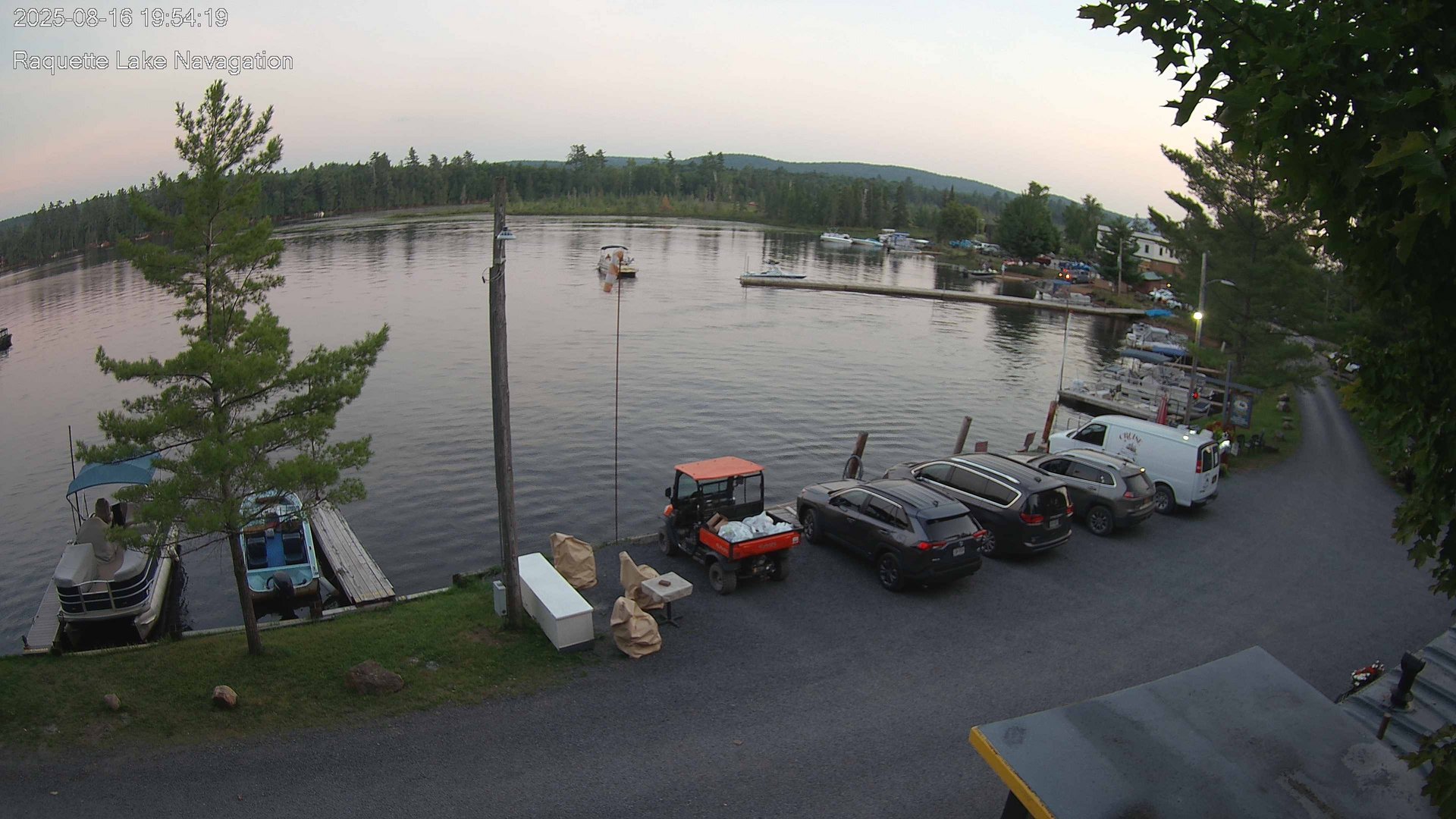 time-lapse frame, Raquette Lake Navigation  webcam