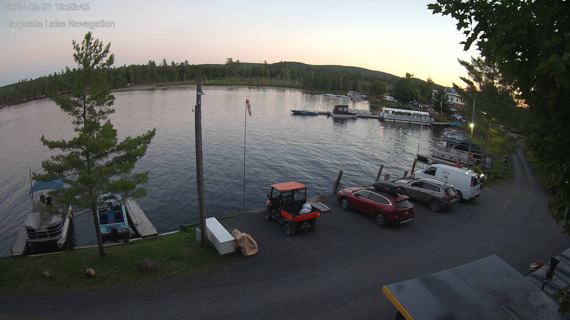 time-lapse frame, Raquette Lake Navigation  webcam