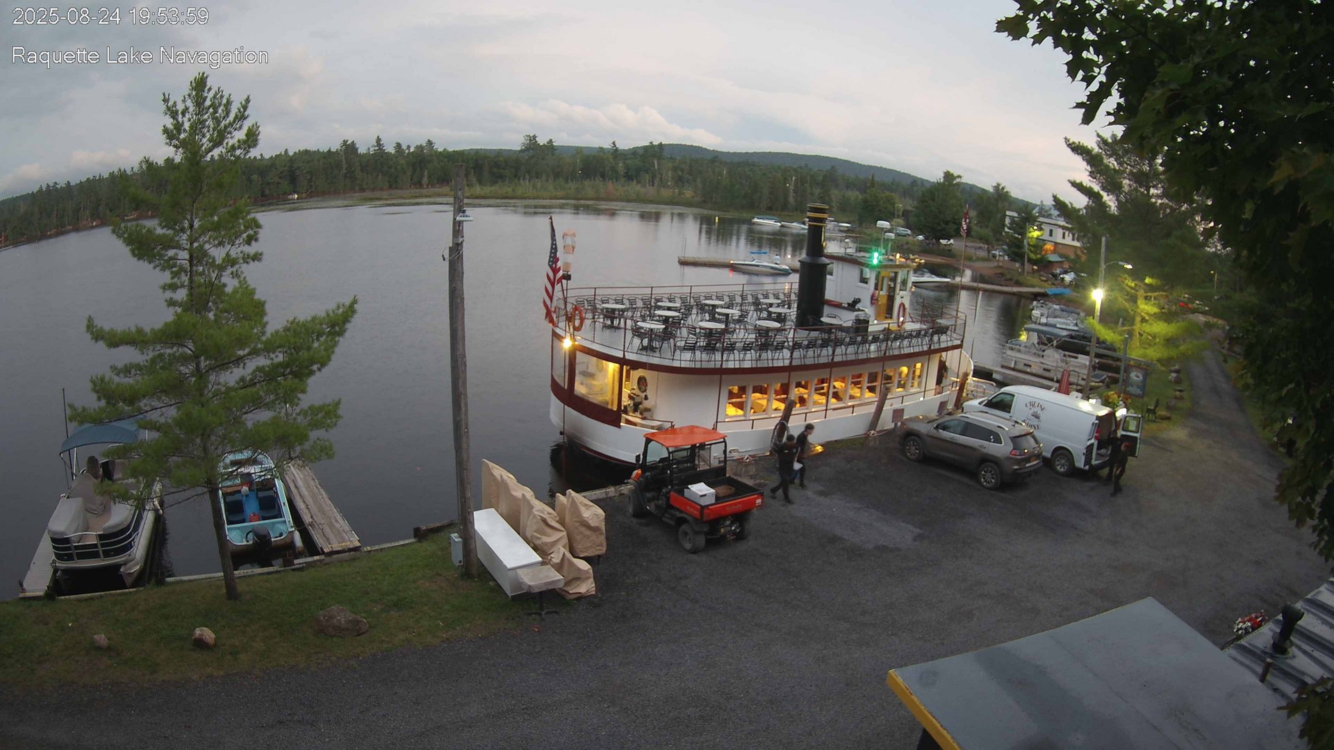 time-lapse frame, Raquette Lake Navigation  webcam