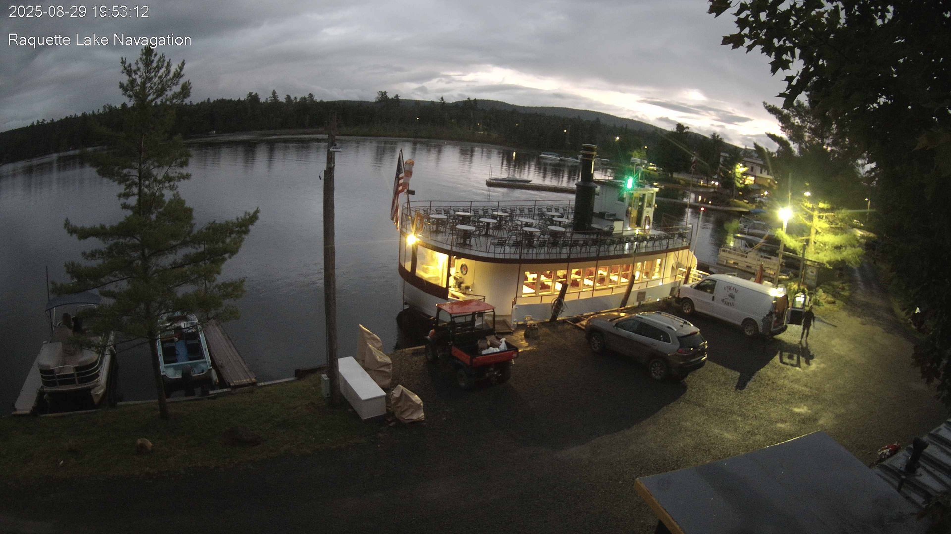 time-lapse frame, Raquette Lake Navigation  webcam