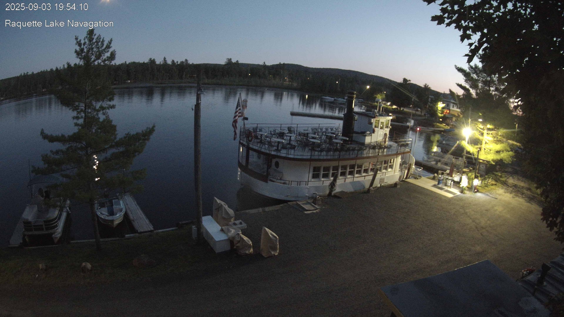 time-lapse frame, Raquette Lake Navigation  webcam
