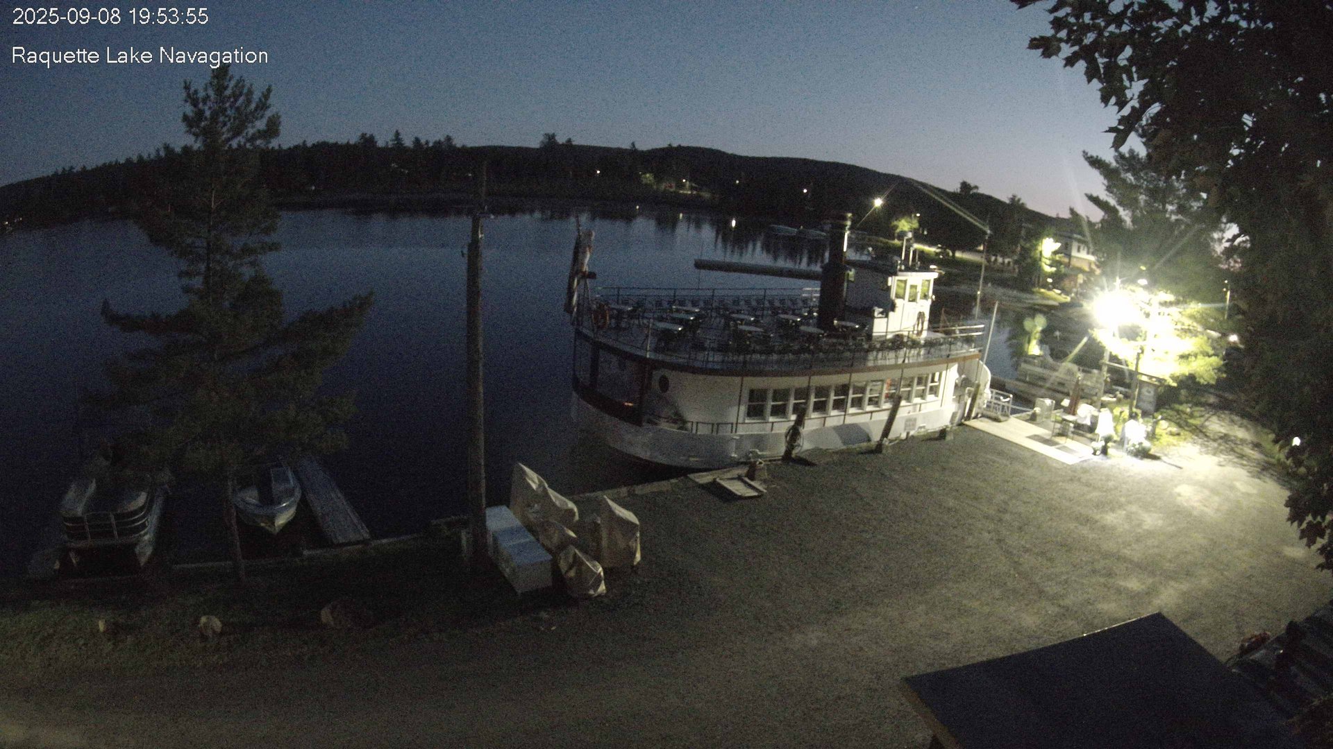 time-lapse frame, Raquette Lake Navigation  webcam