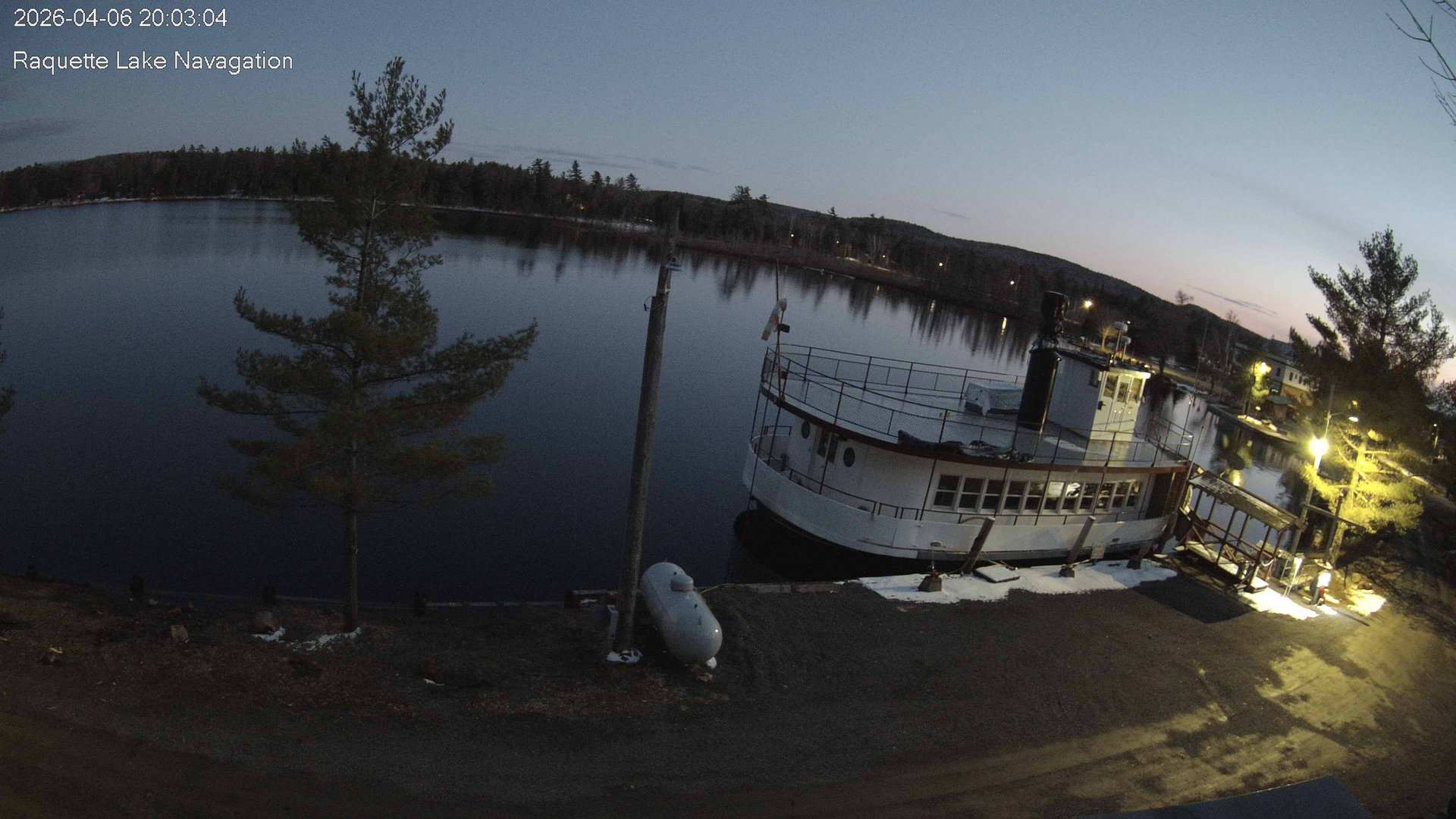 time-lapse frame, Raquette Lake Navigation  webcam