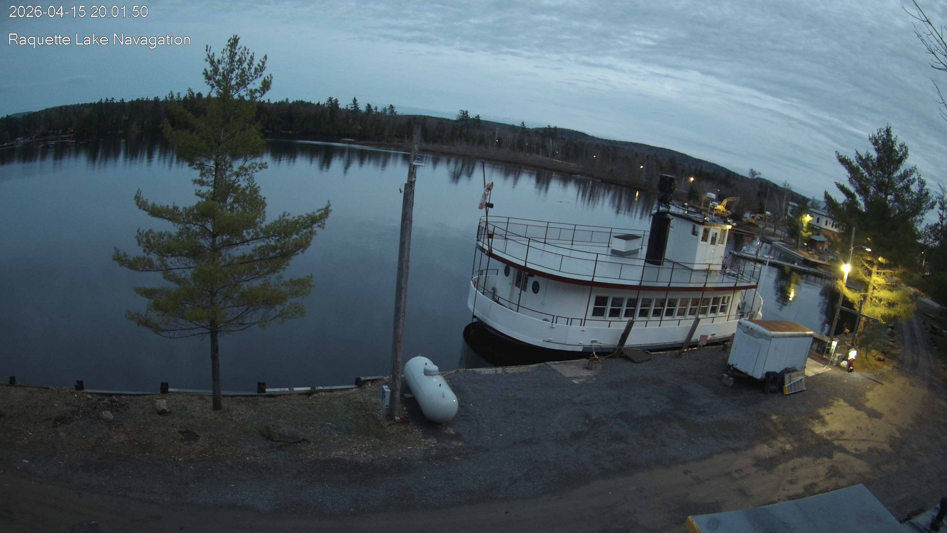 time-lapse frame, Raquette Lake Navigation  webcam