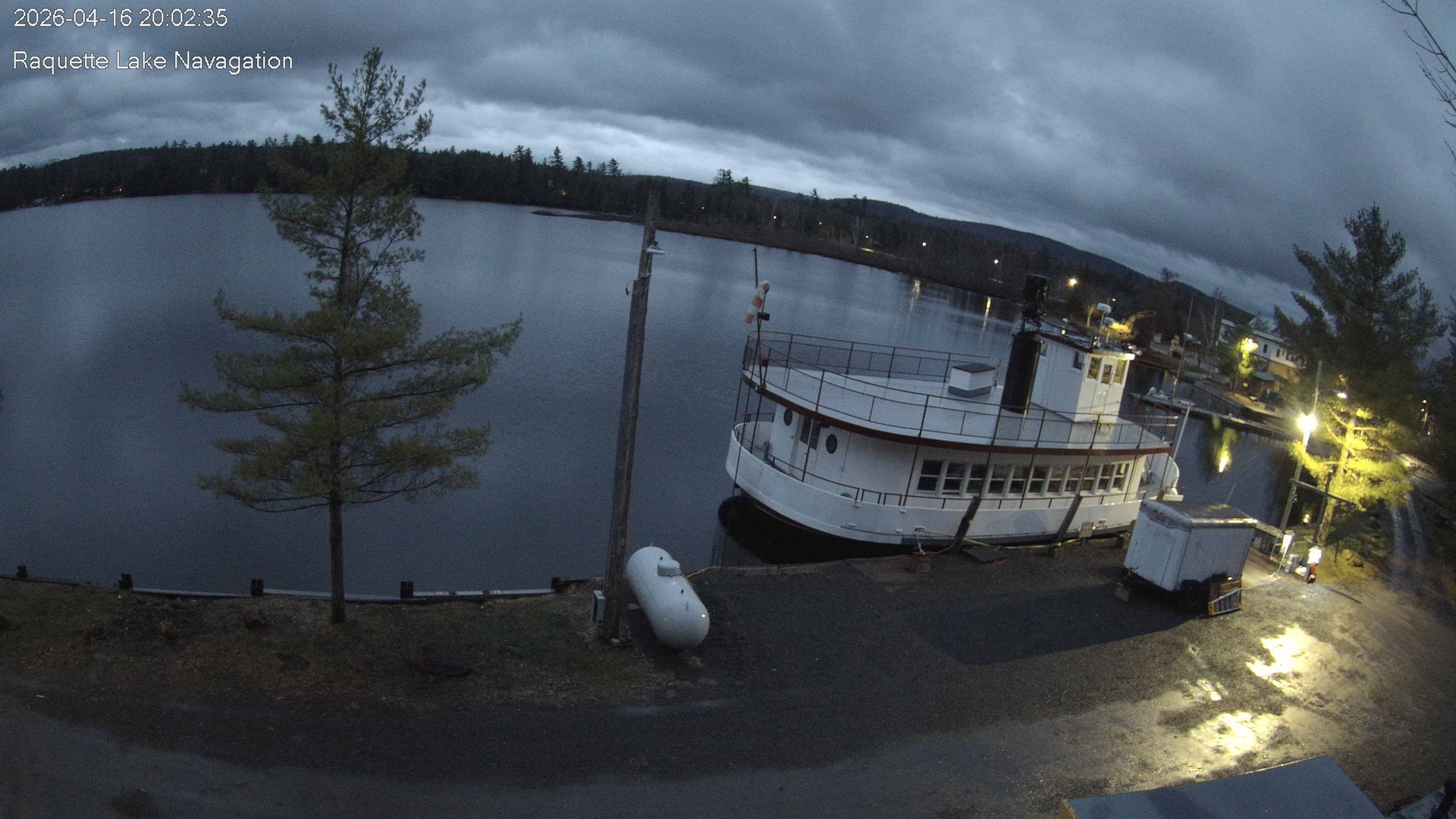 time-lapse frame, Raquette Lake Navigation  webcam