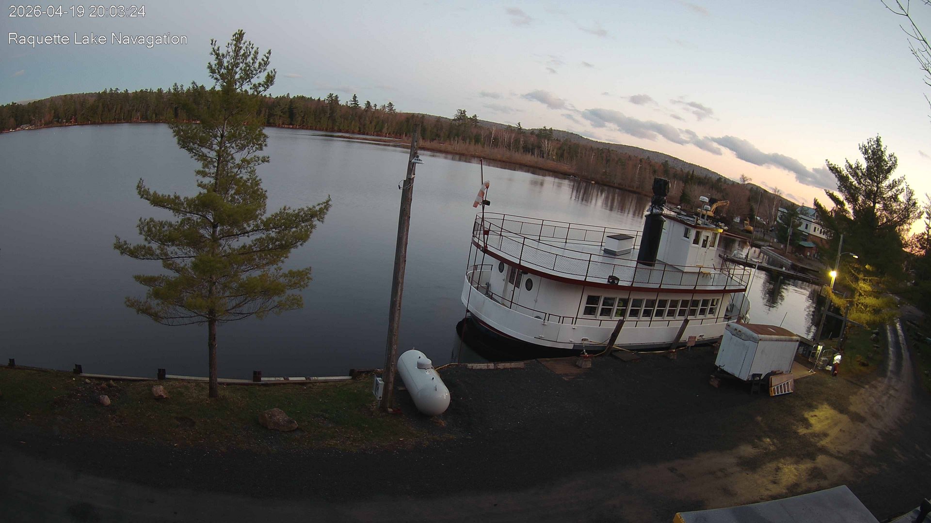 time-lapse frame, Raquette Lake Navigation  webcam