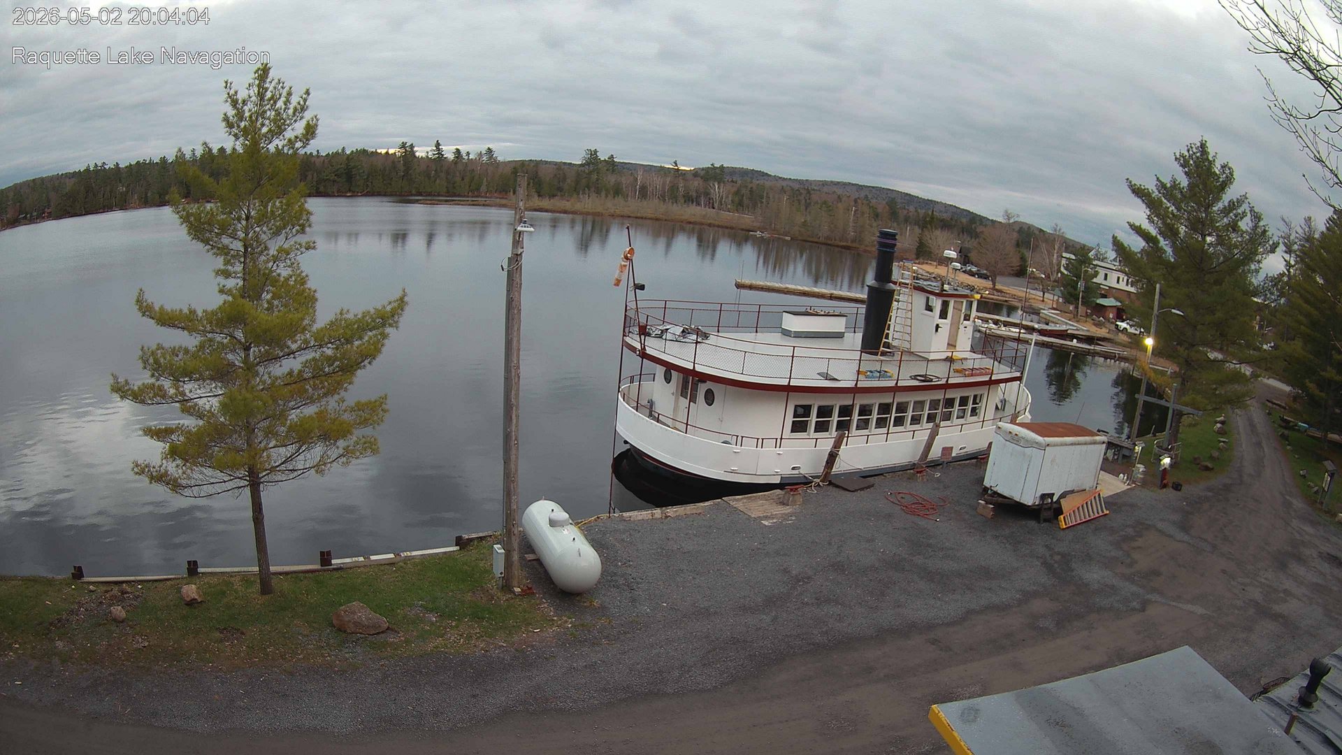 time-lapse frame, Raquette Lake Navigation  webcam