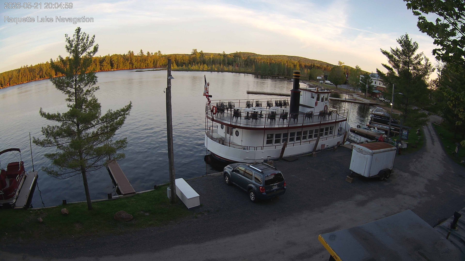 time-lapse frame, Raquette Lake Navigation  webcam