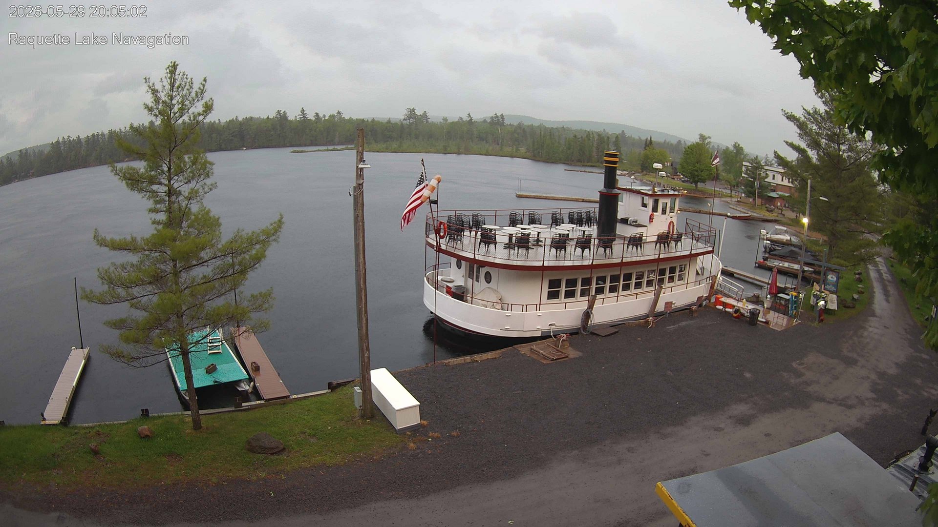 time-lapse frame, Raquette Lake Navigation  webcam
