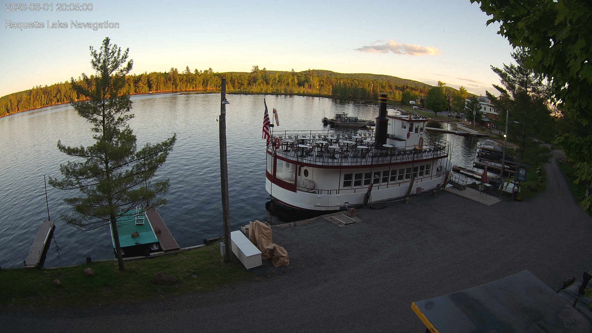 time-lapse frame, Raquette Lake Navigation  webcam