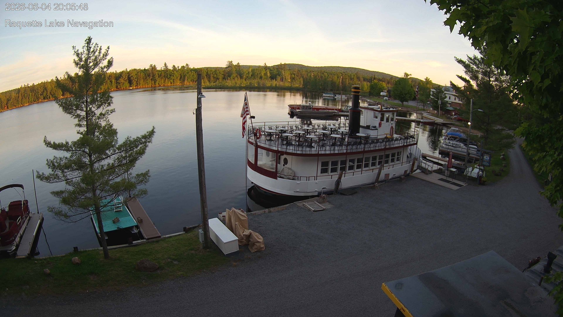 time-lapse frame, Raquette Lake Navigation  webcam