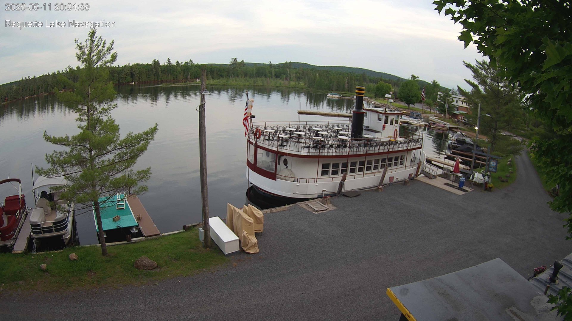 time-lapse frame, Raquette Lake Navigation  webcam
