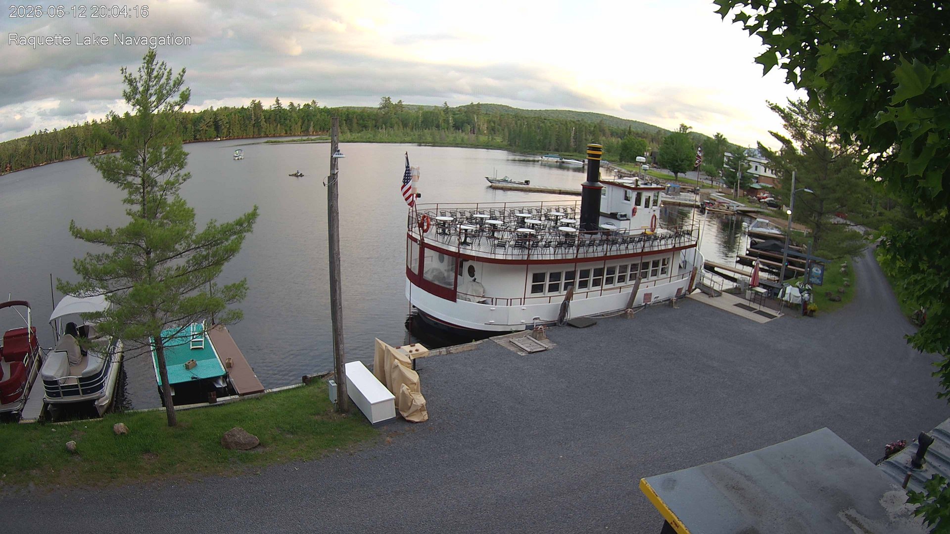 time-lapse frame, Raquette Lake Navigation  webcam