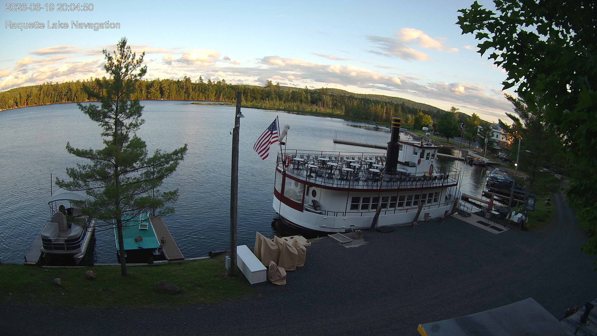 time-lapse frame, Raquette Lake Navigation  webcam