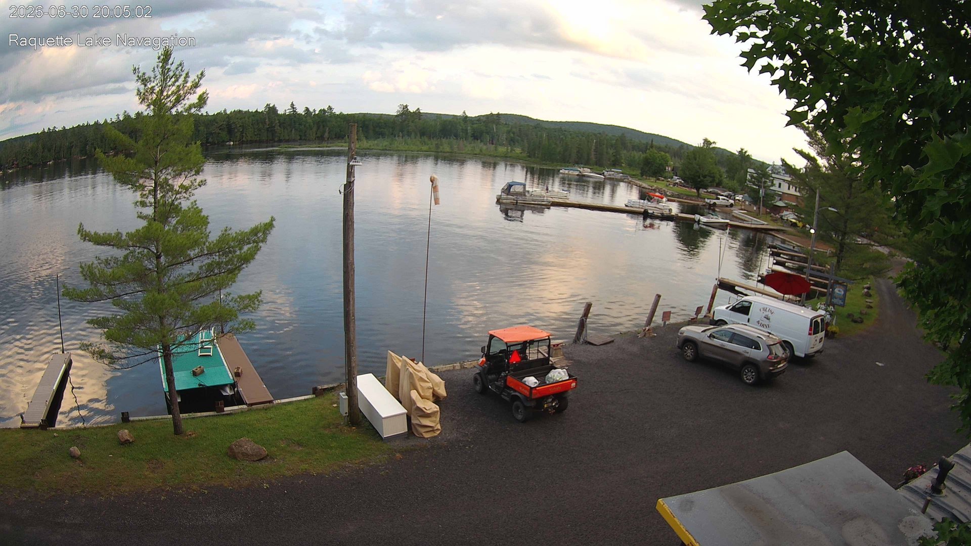 time-lapse frame, Raquette Lake Navigation  webcam