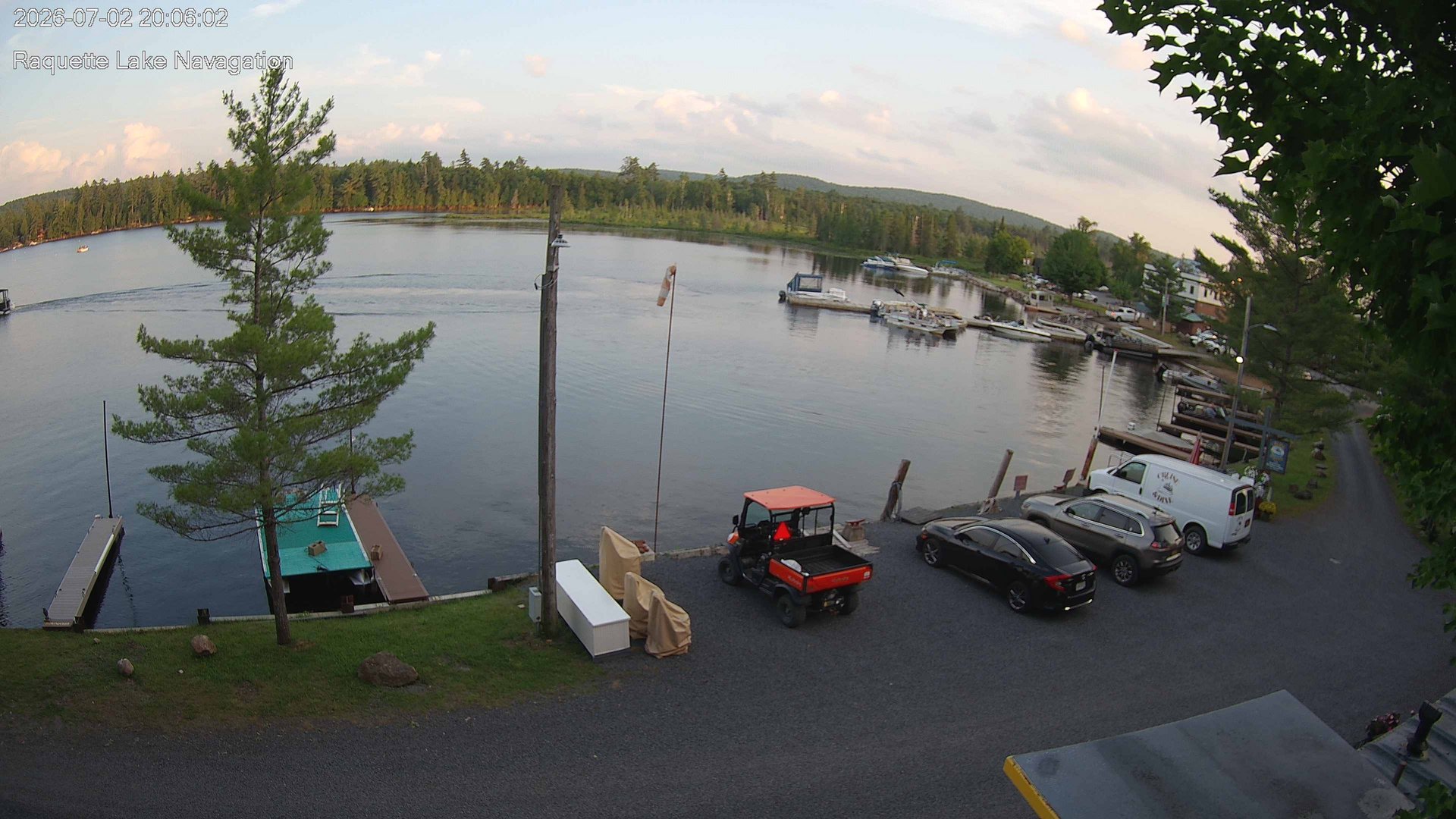 time-lapse frame, Raquette Lake Navigation  webcam