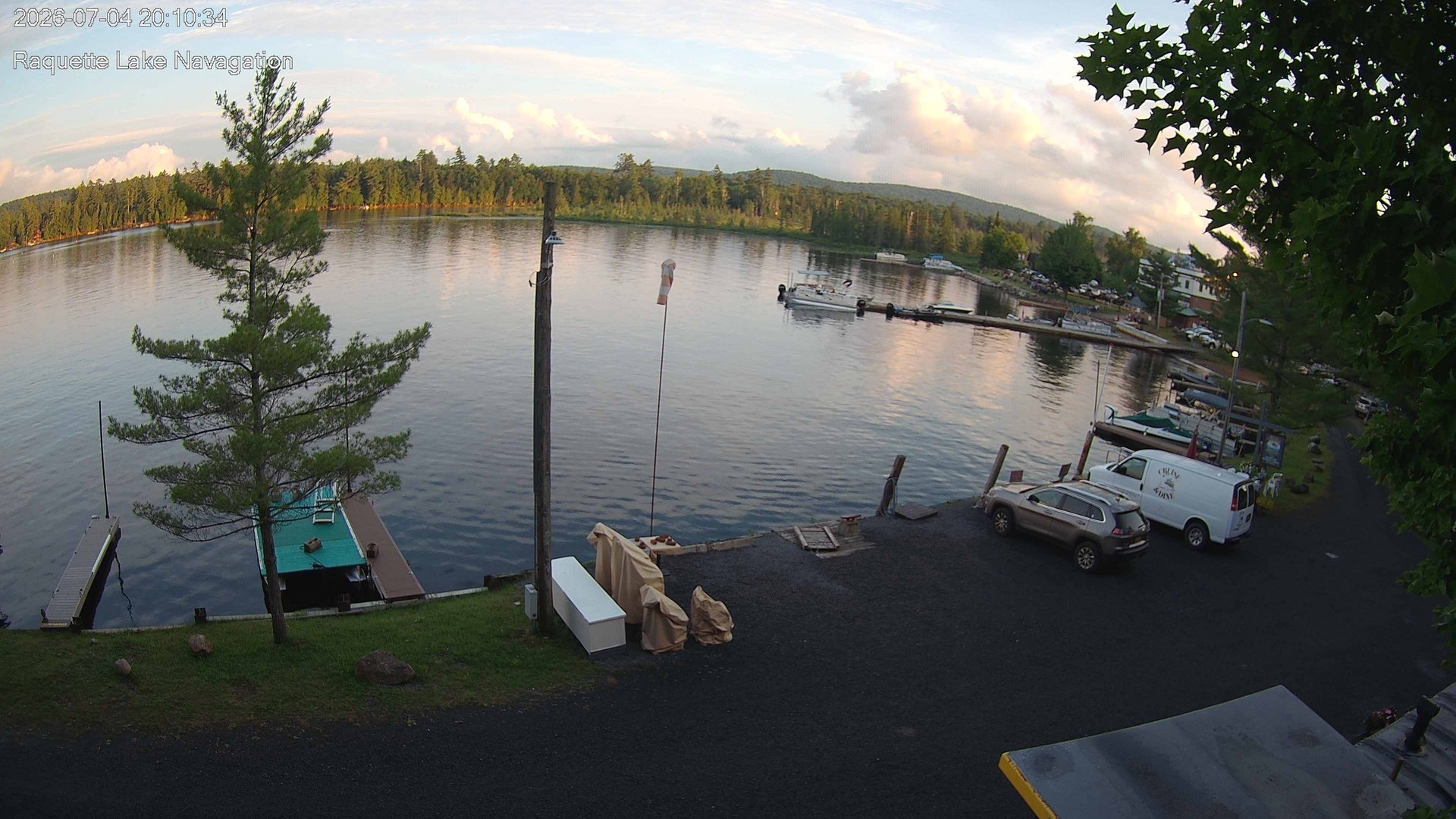 time-lapse frame, Raquette Lake Navigation  webcam