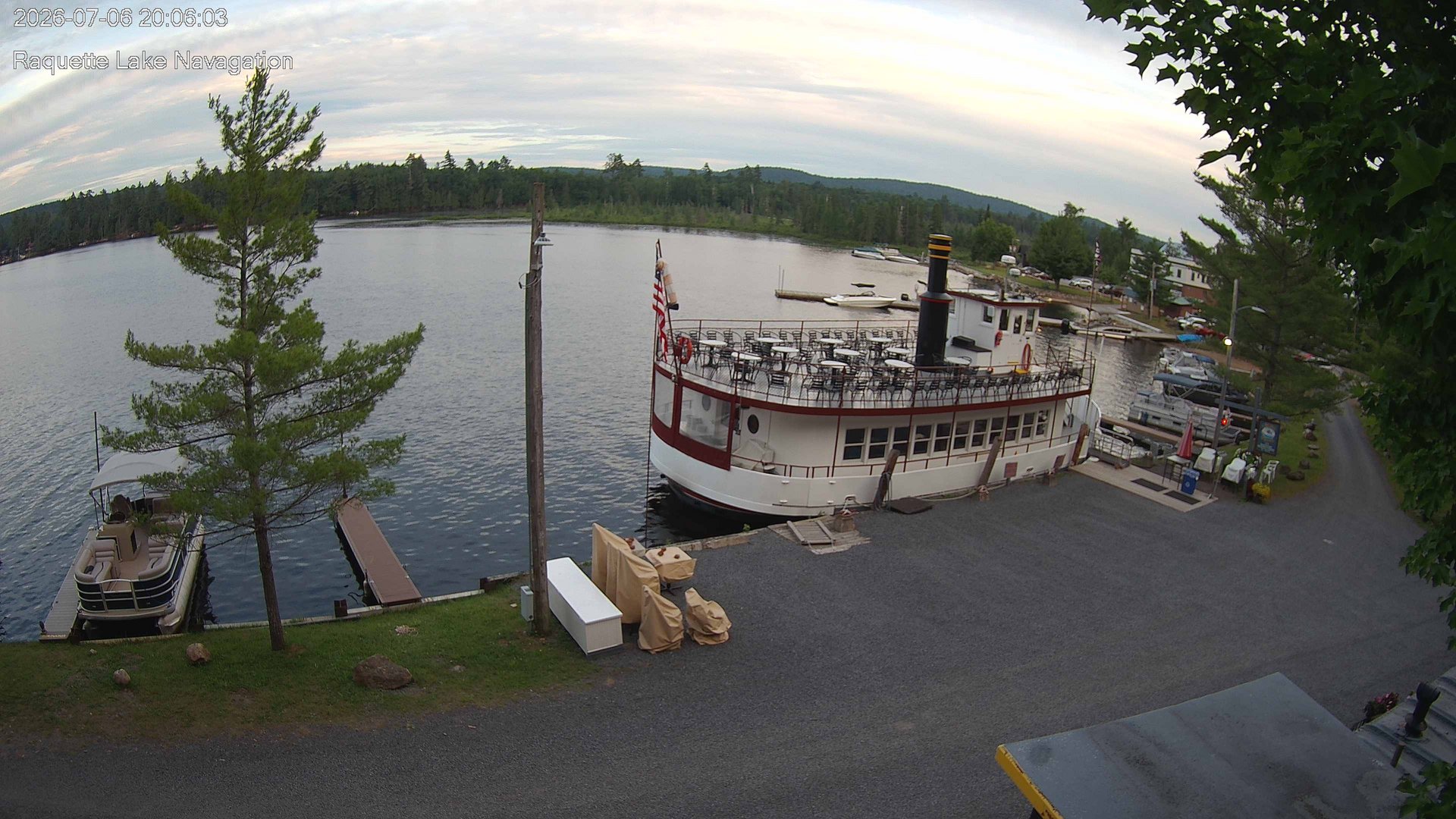time-lapse frame, Raquette Lake Navigation  webcam
