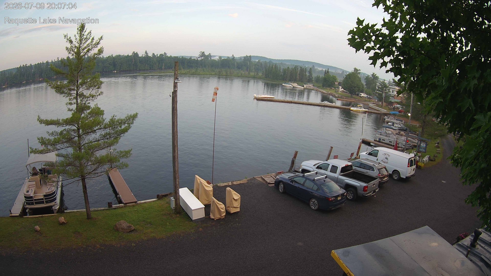 time-lapse frame, Raquette Lake Navigation  webcam