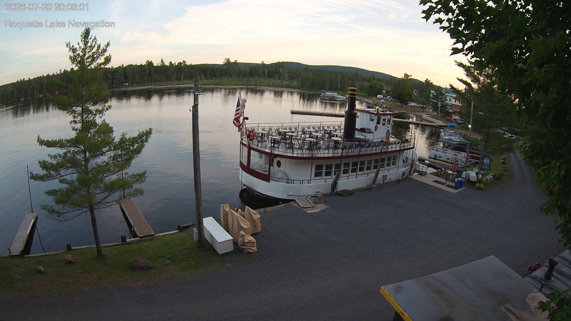 time-lapse frame, Raquette Lake Navigation  webcam