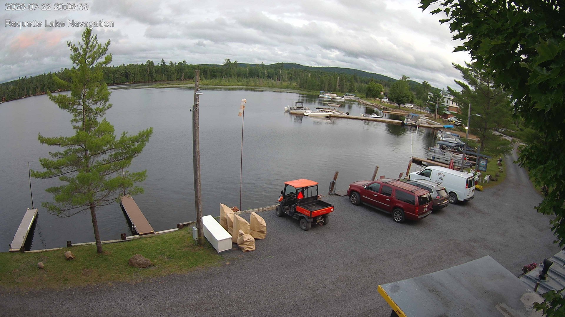 time-lapse frame, Raquette Lake Navigation  webcam