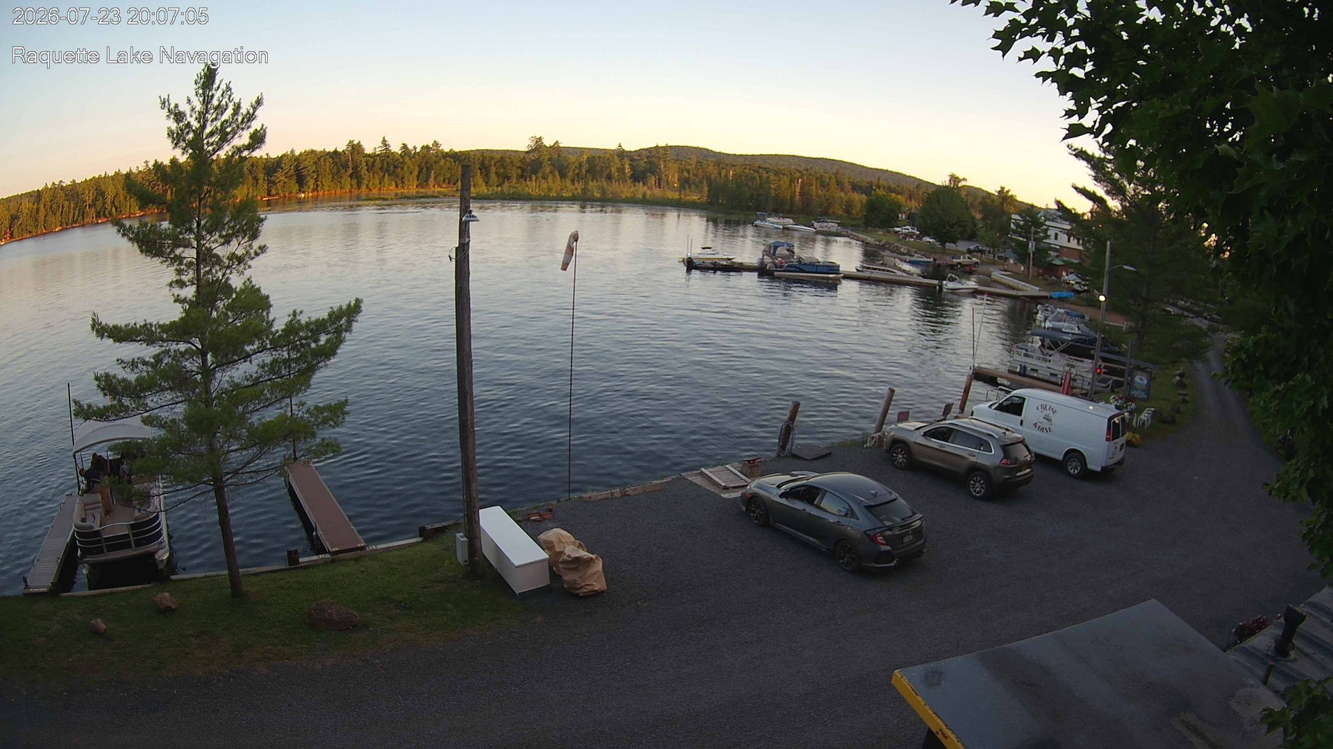 time-lapse frame, Raquette Lake Navigation  webcam
