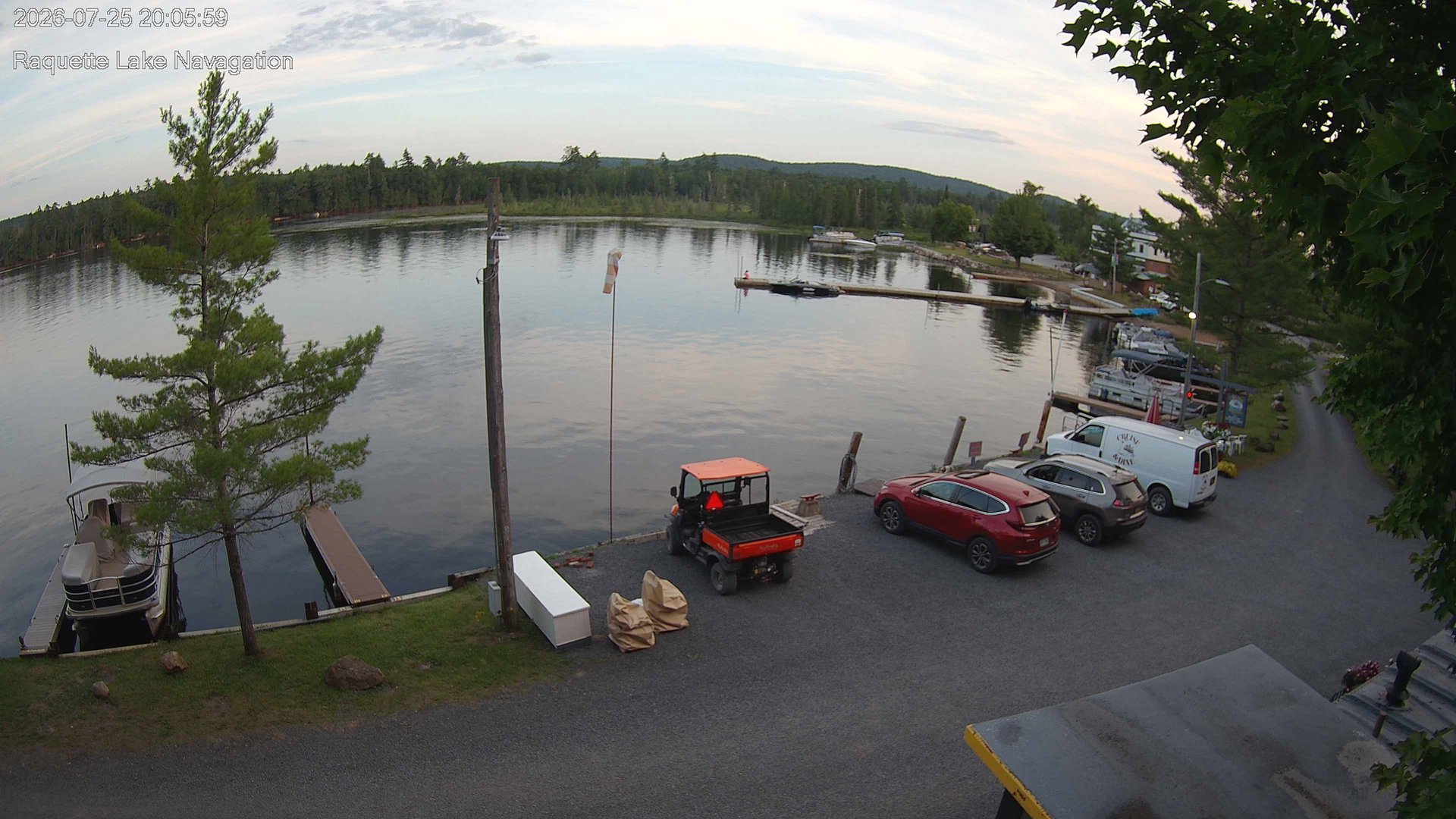 time-lapse frame, Raquette Lake Navigation  webcam