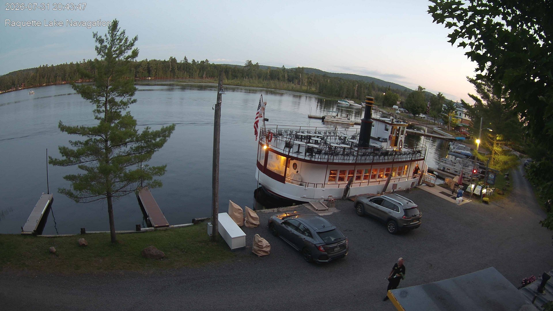 time-lapse frame, Raquette Lake Navigation  webcam
