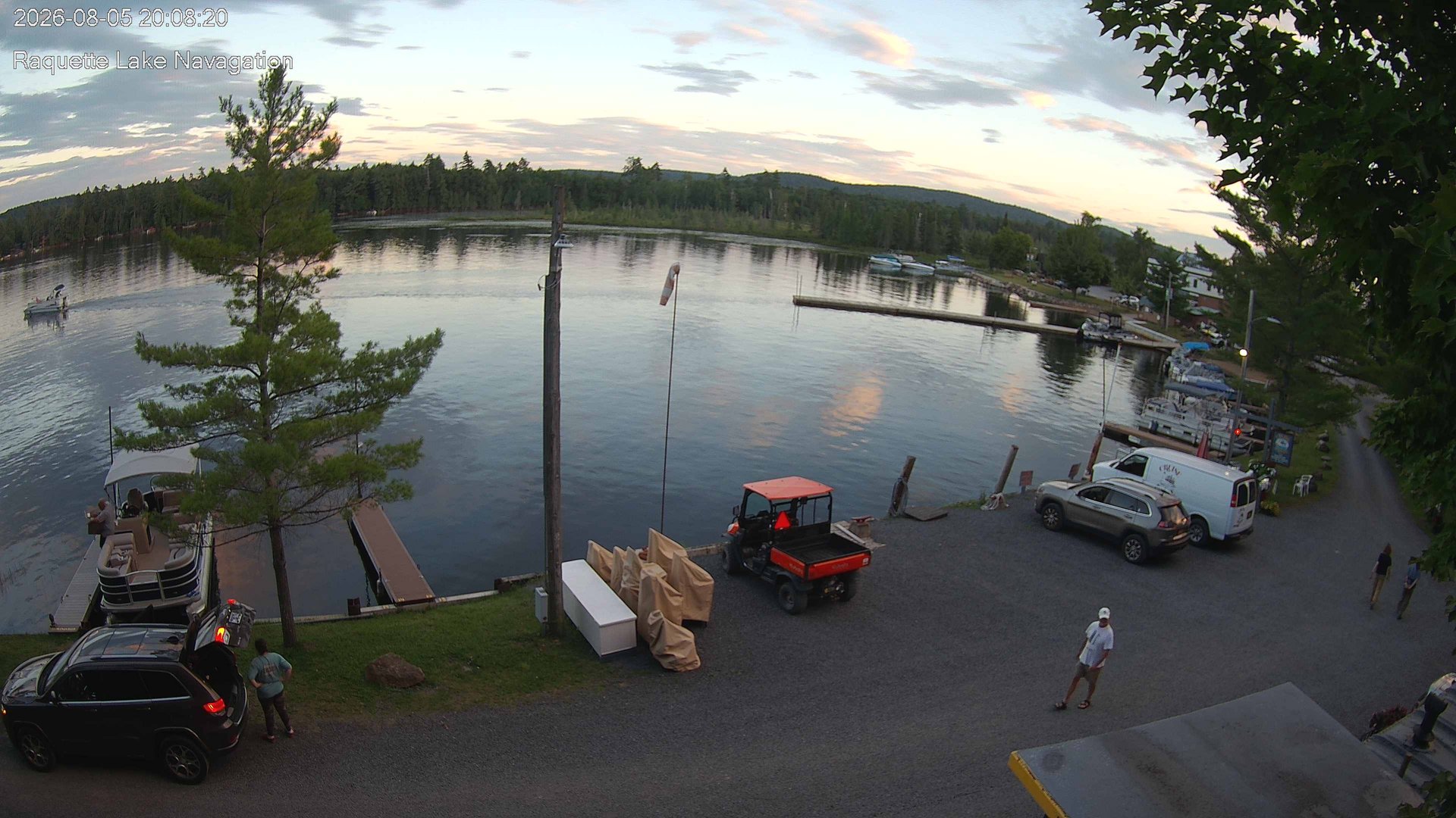 time-lapse frame, Raquette Lake Navigation  webcam