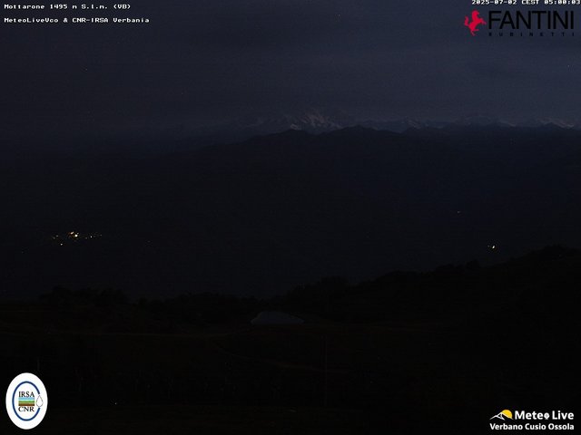 time-lapse frame, Mottarone webcam