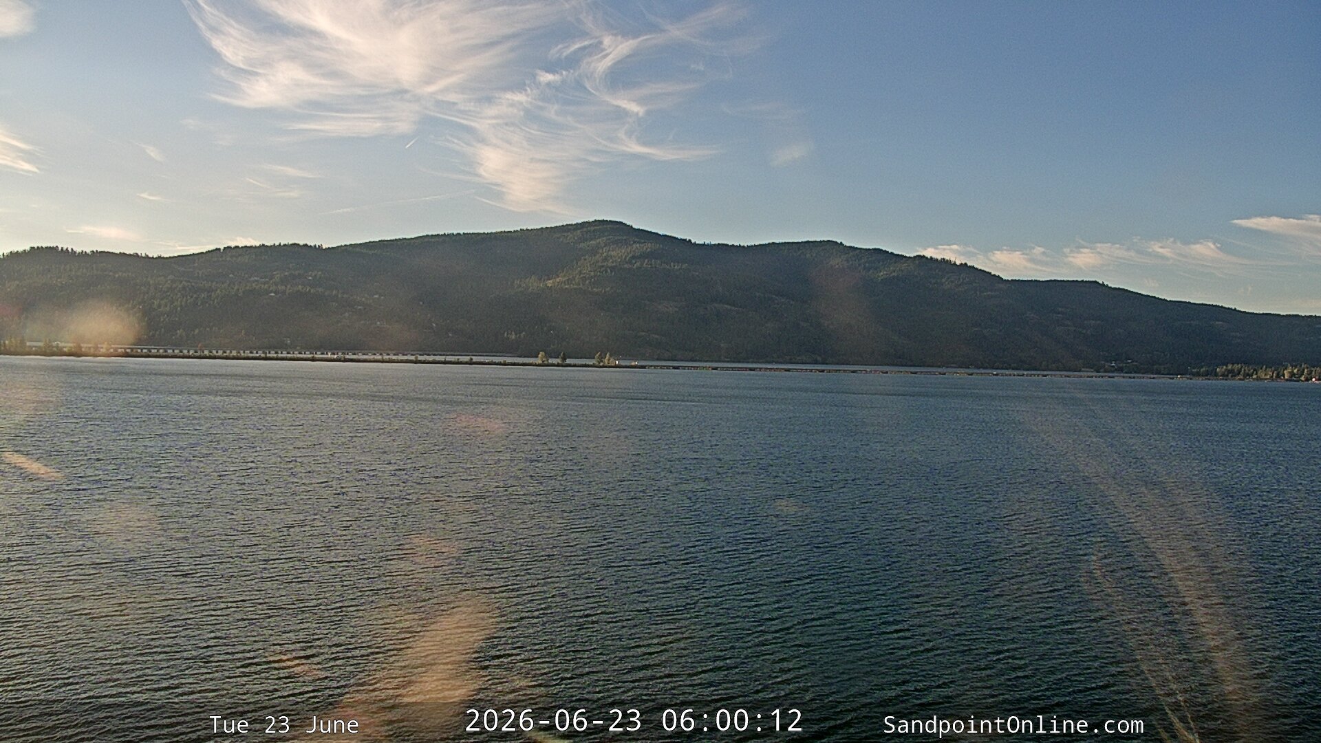 time-lapse frame, Sandpoint Online - Long Bridge webcam