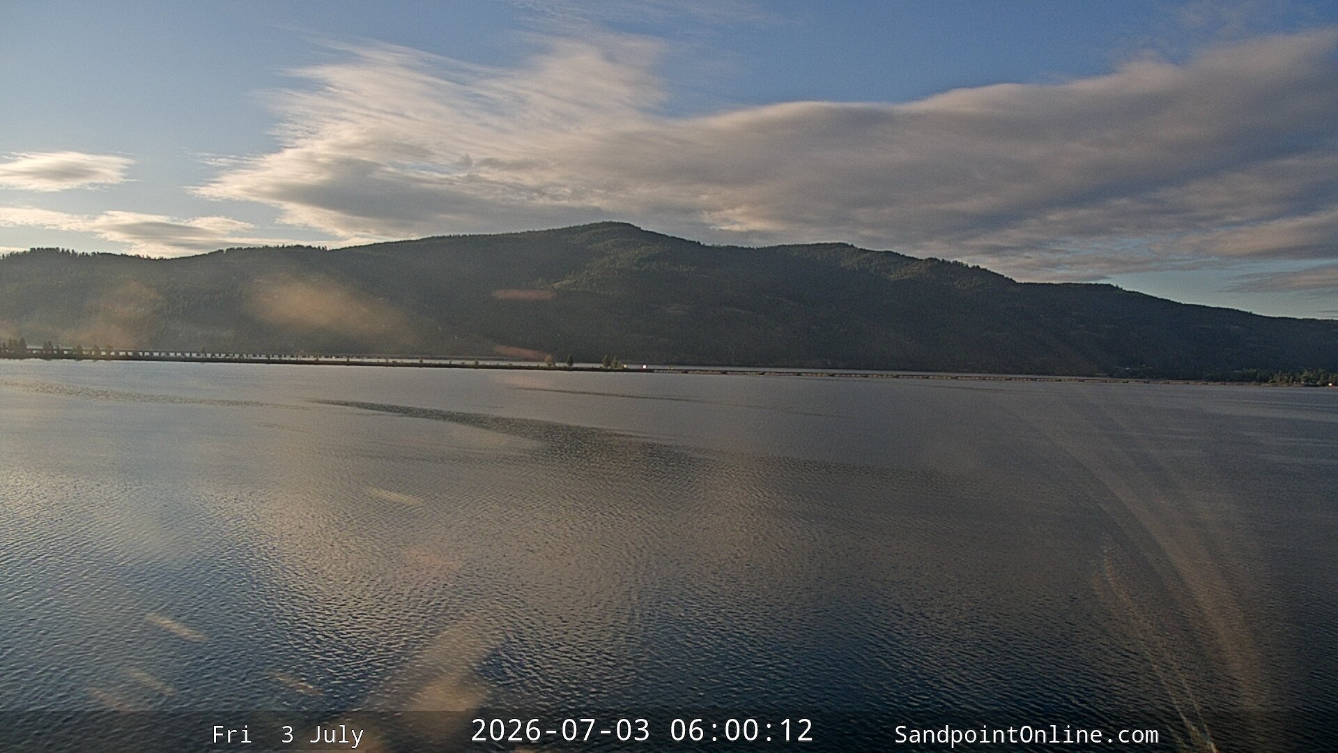 time-lapse frame, Sandpoint Online - Long Bridge webcam