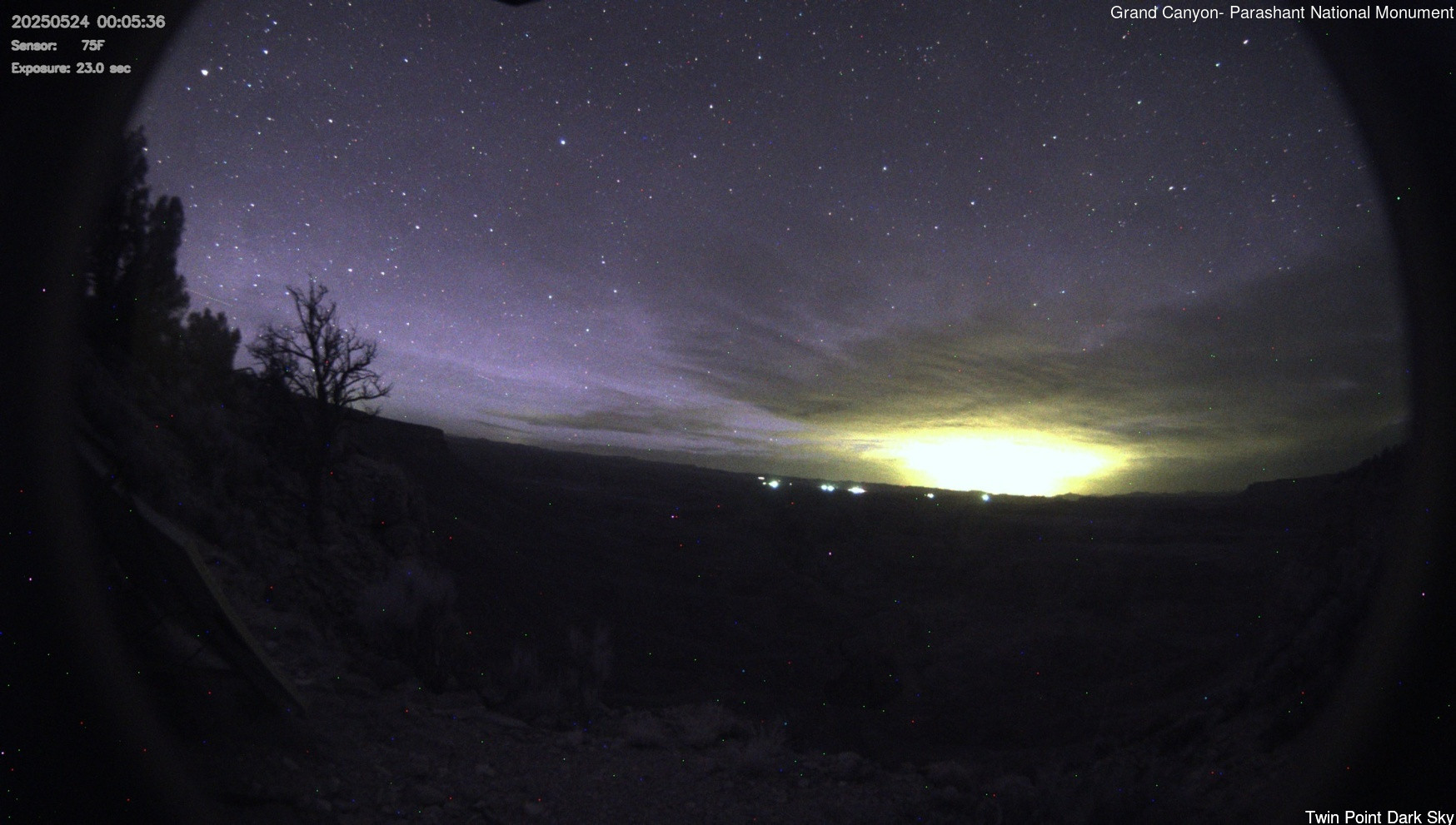 time-lapse frame, Twin Point - Dark Sky webcam