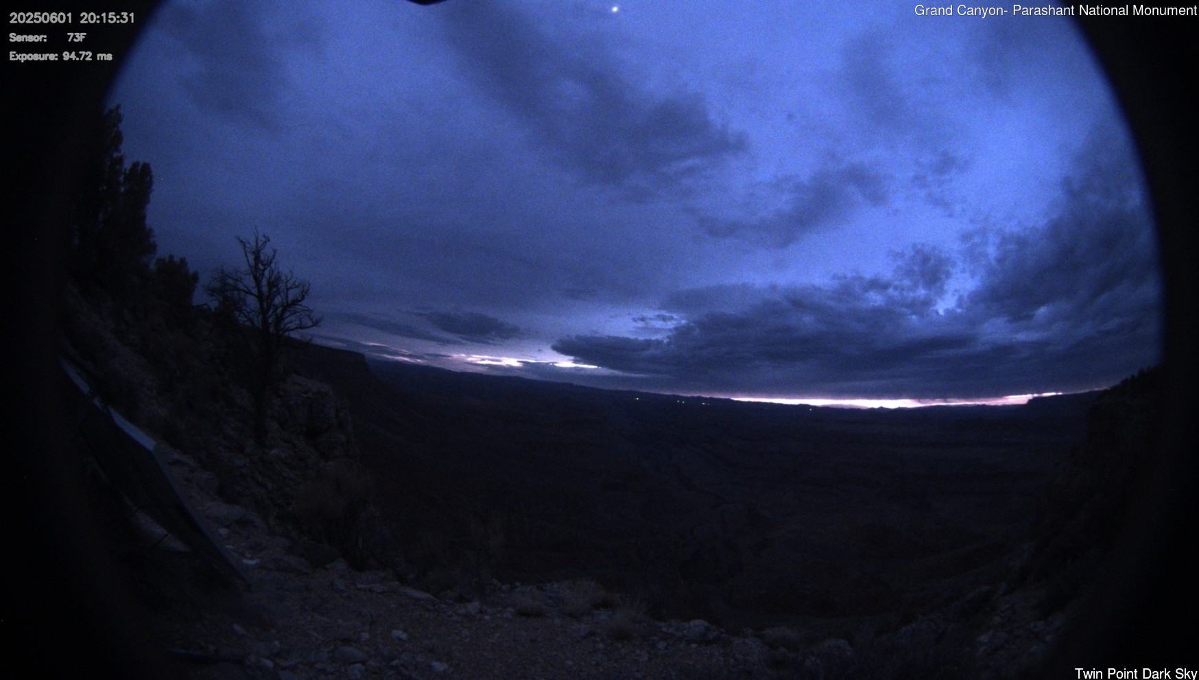 time-lapse frame, Twin Point - Dark Sky webcam
