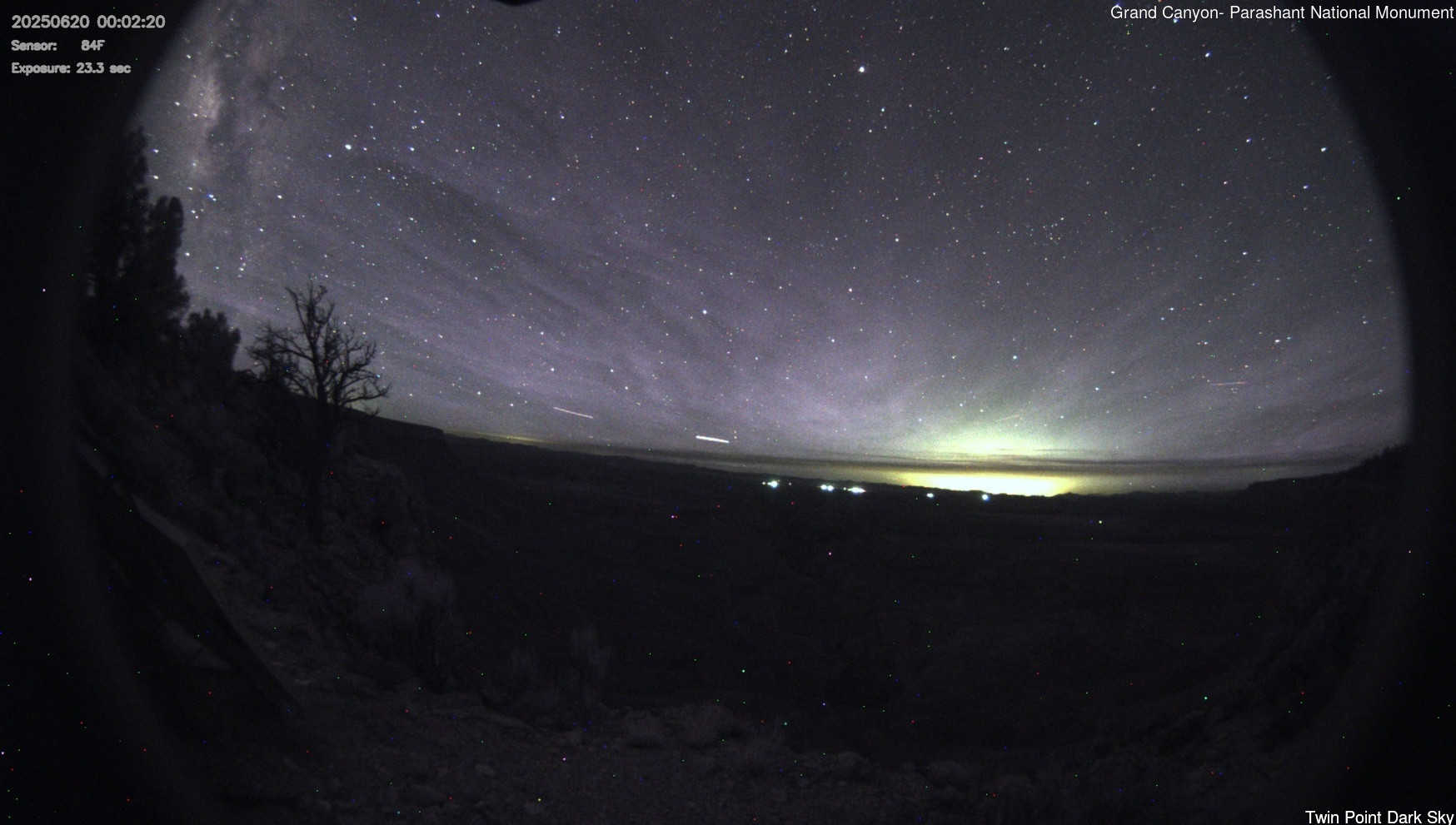 time-lapse frame, Twin Point - Dark Sky webcam