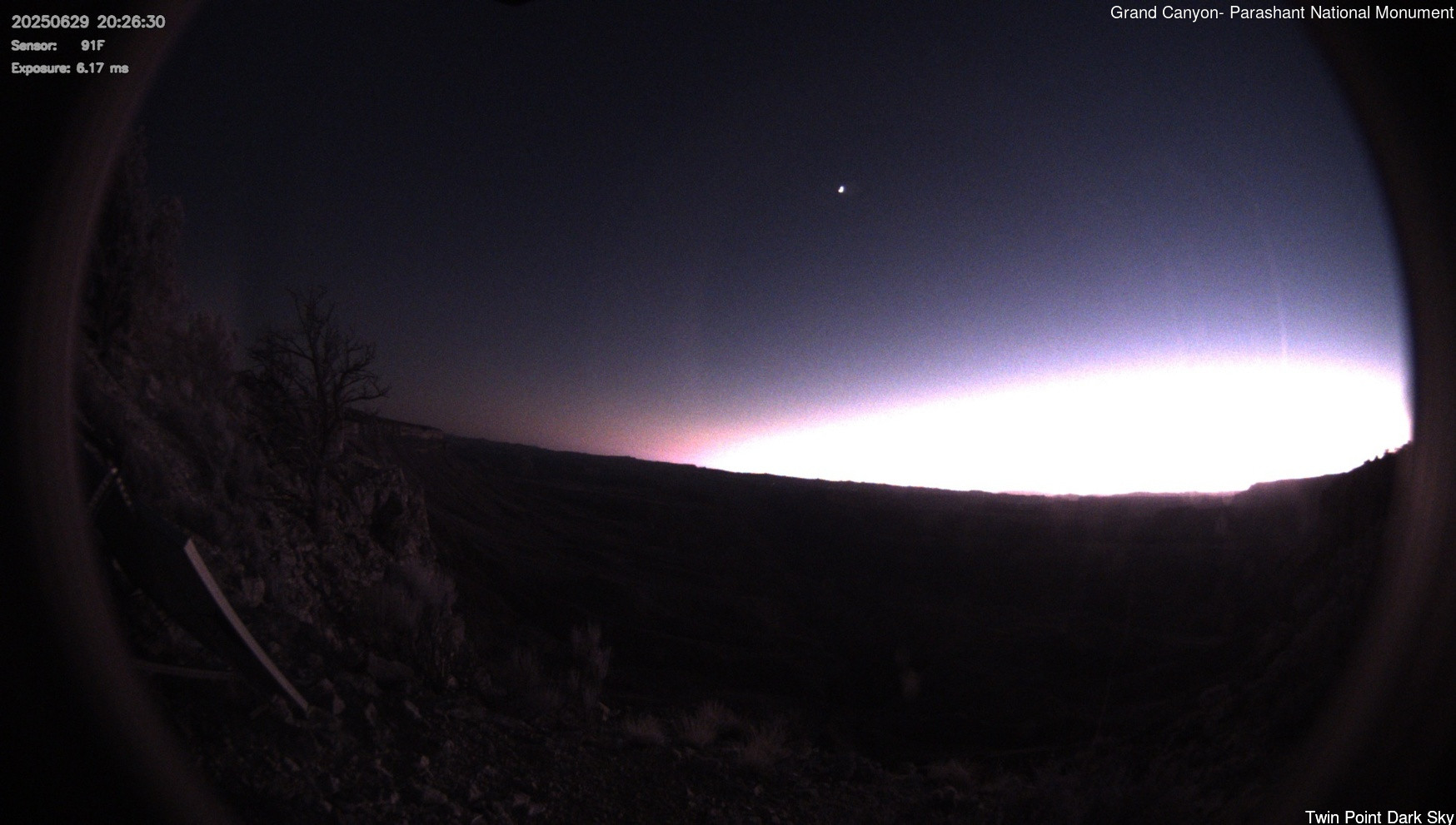 time-lapse frame, Twin Point - Dark Sky webcam