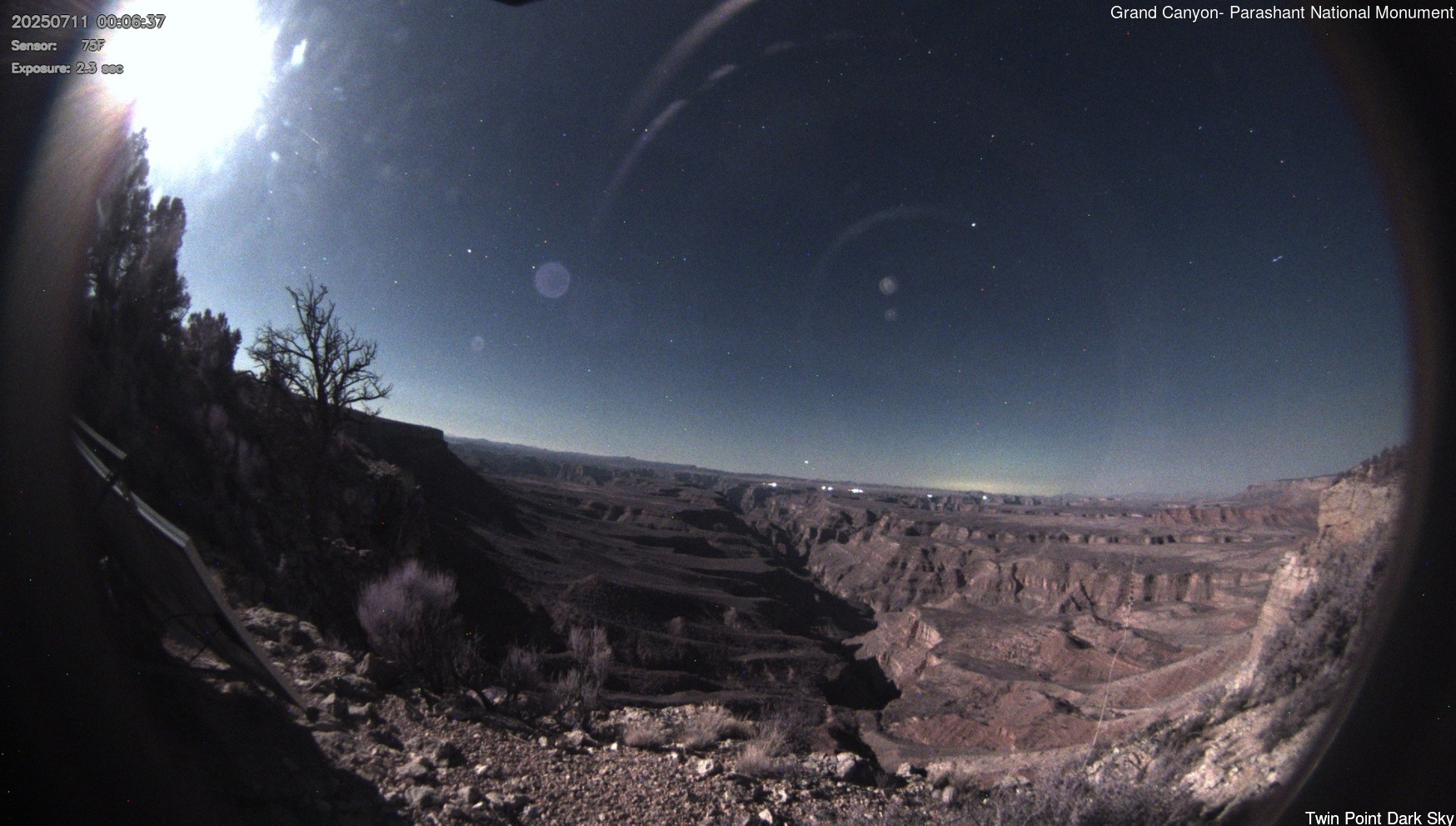 time-lapse frame, Twin Point - Dark Sky webcam