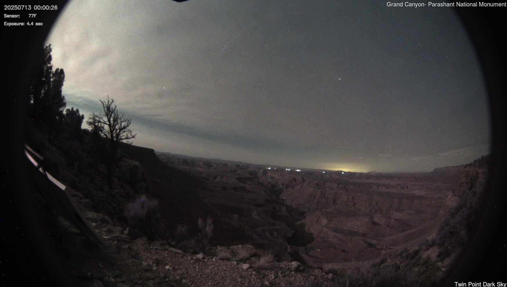 time-lapse frame, Twin Point - Dark Sky webcam