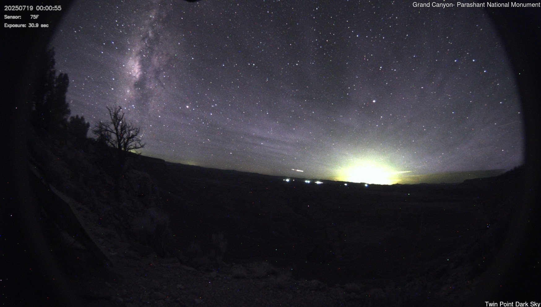 time-lapse frame, Twin Point - Dark Sky webcam