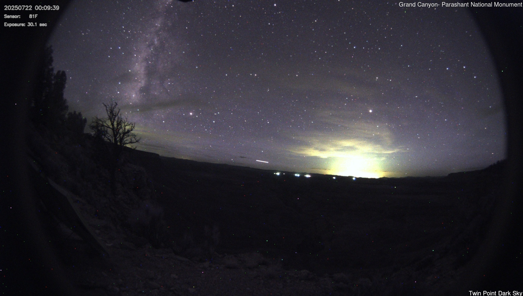 time-lapse frame, Twin Point - Dark Sky webcam