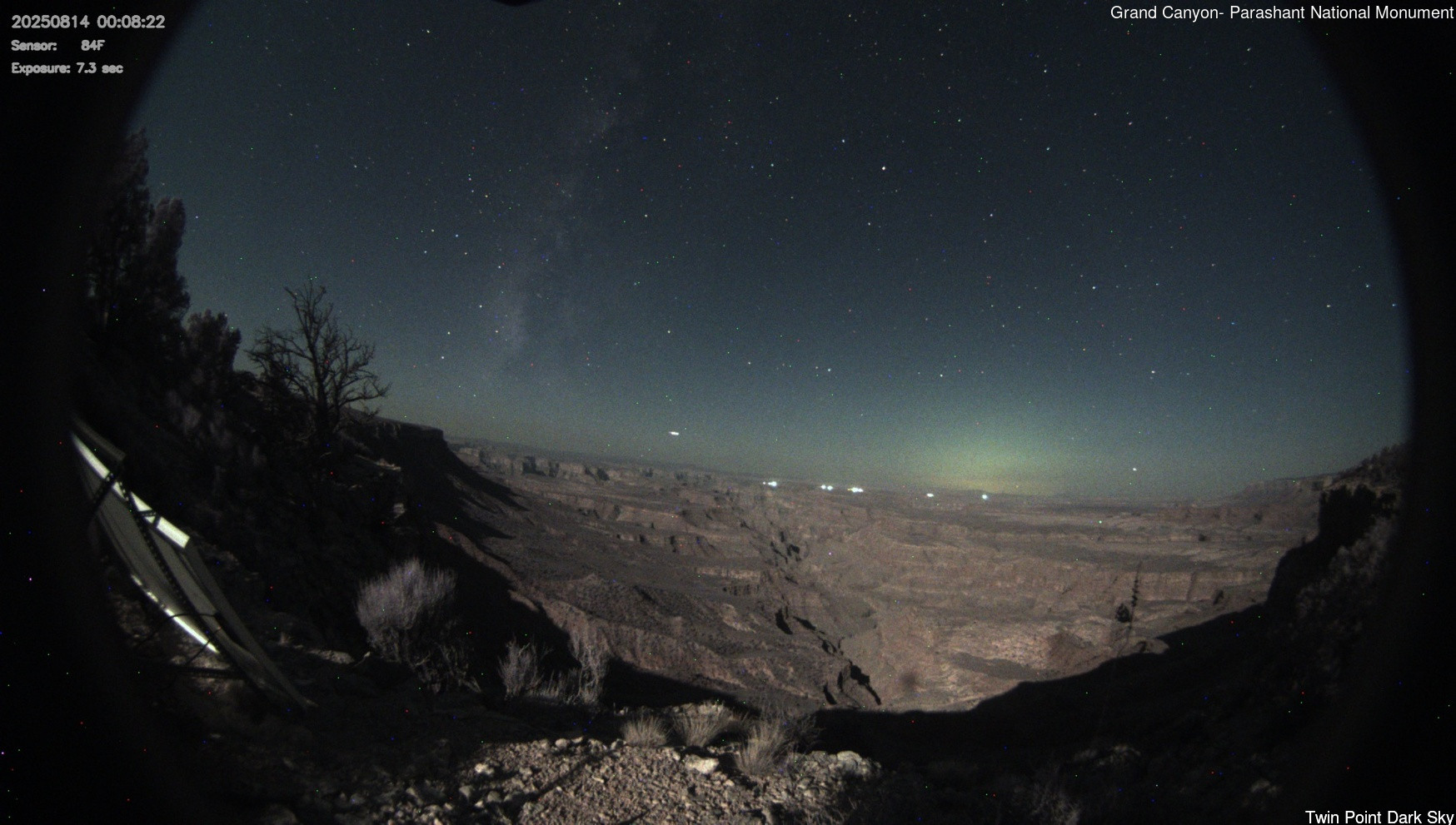 time-lapse frame, Twin Point - Dark Sky webcam