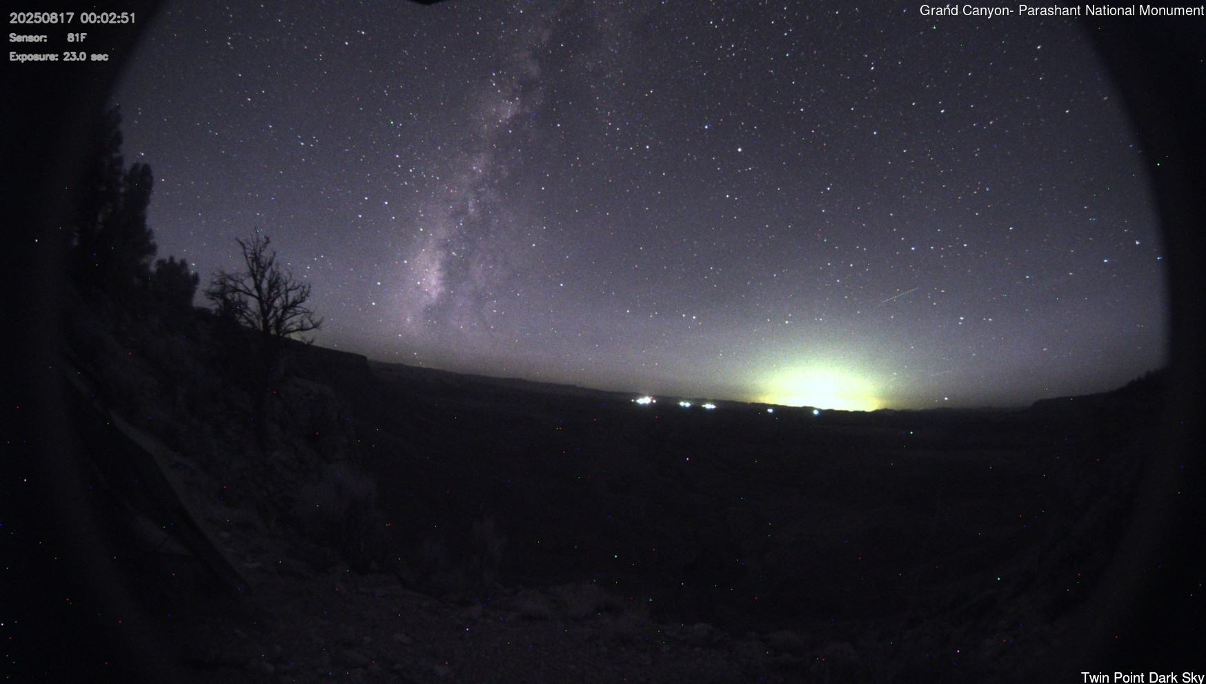 time-lapse frame, Twin Point - Dark Sky webcam