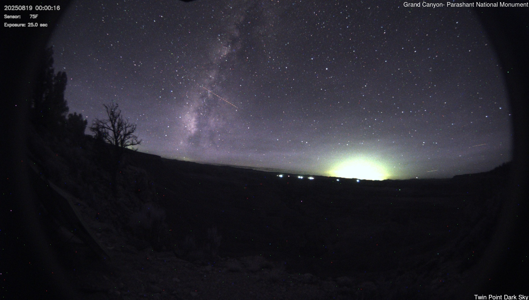 time-lapse frame, Twin Point - Dark Sky webcam