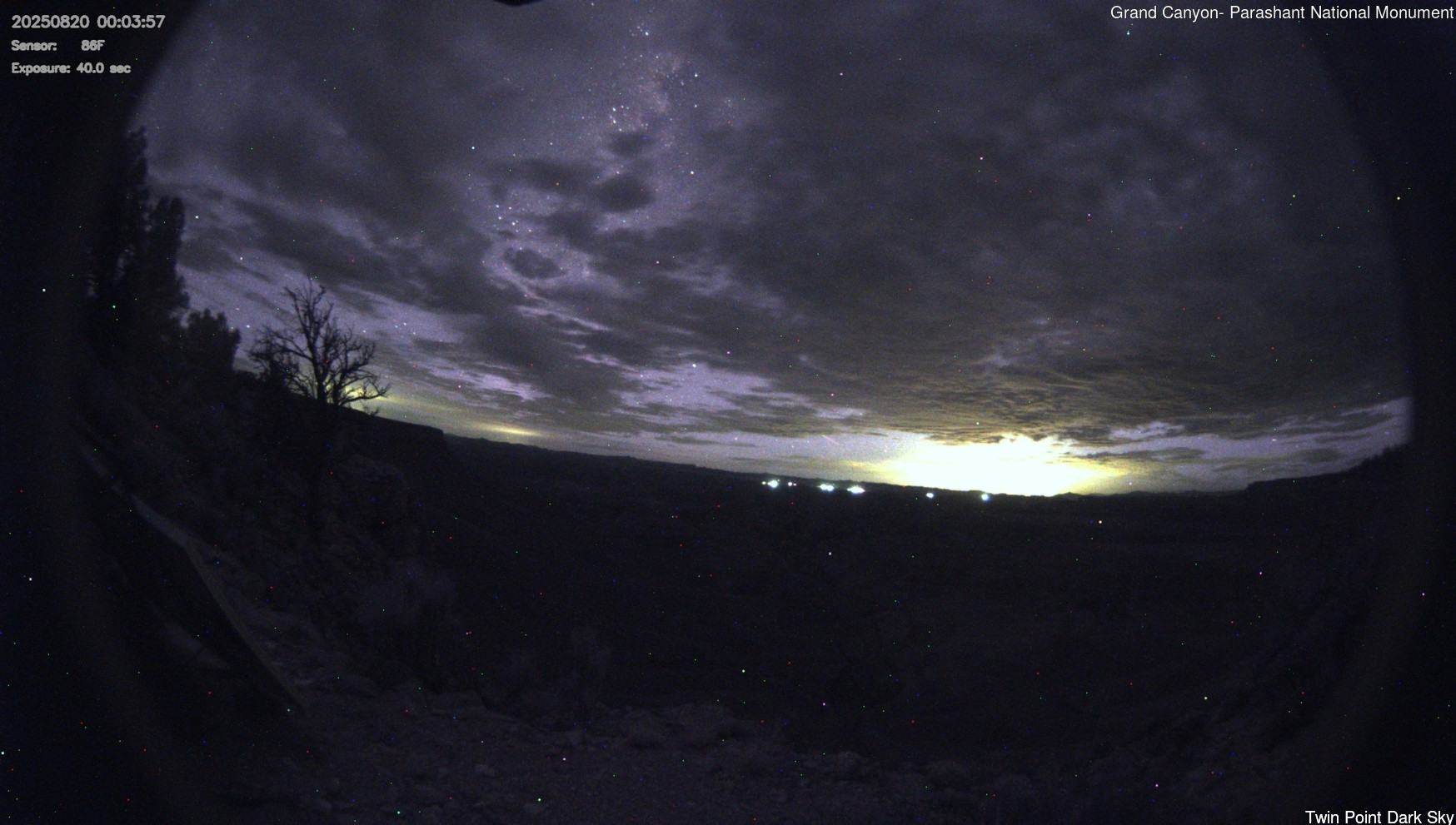 time-lapse frame, Twin Point - Dark Sky webcam