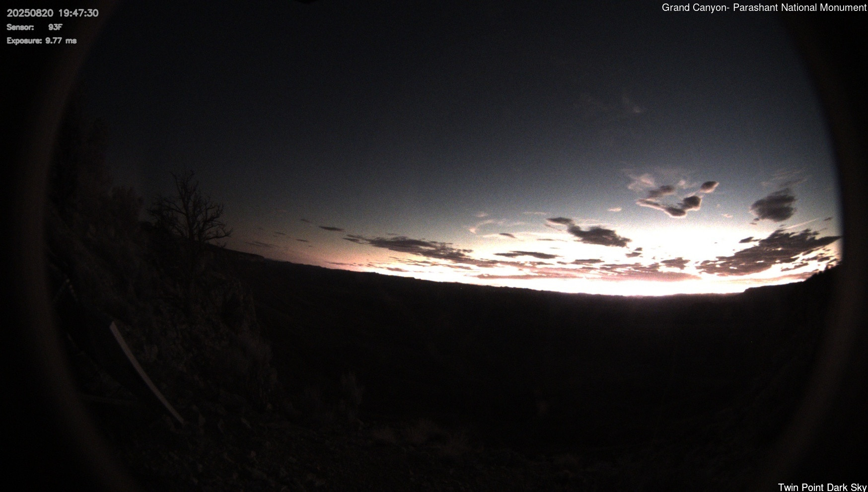 time-lapse frame, Twin Point - Dark Sky webcam