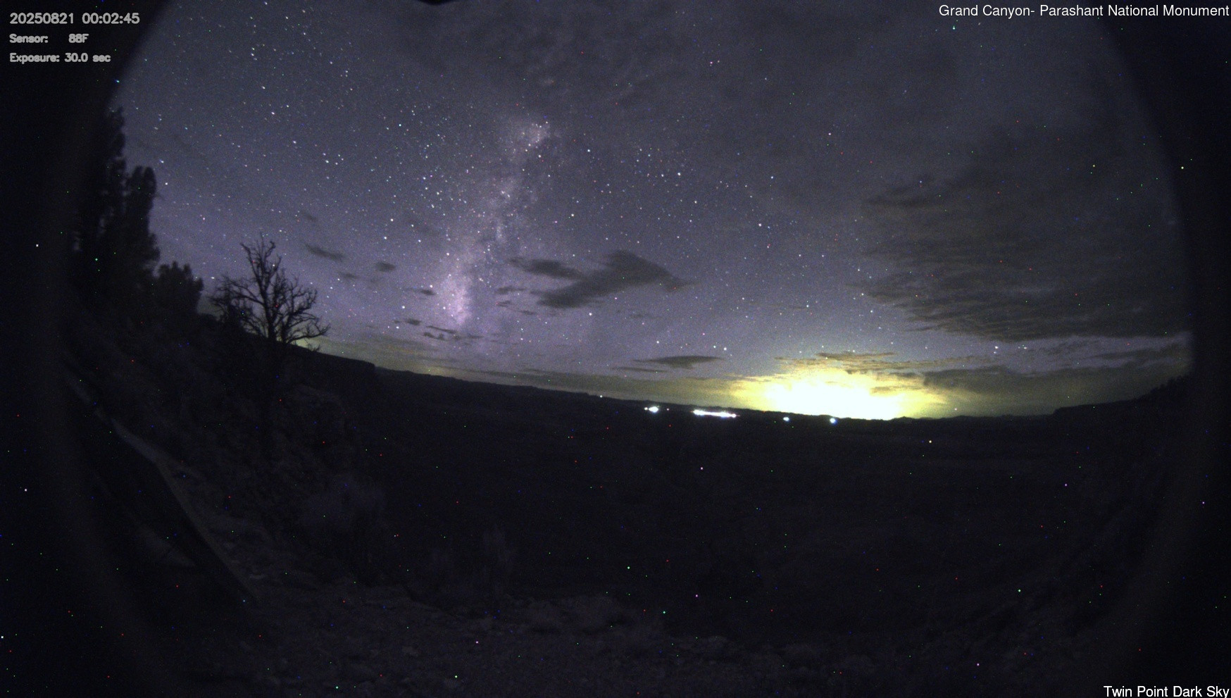 time-lapse frame, Twin Point - Dark Sky webcam