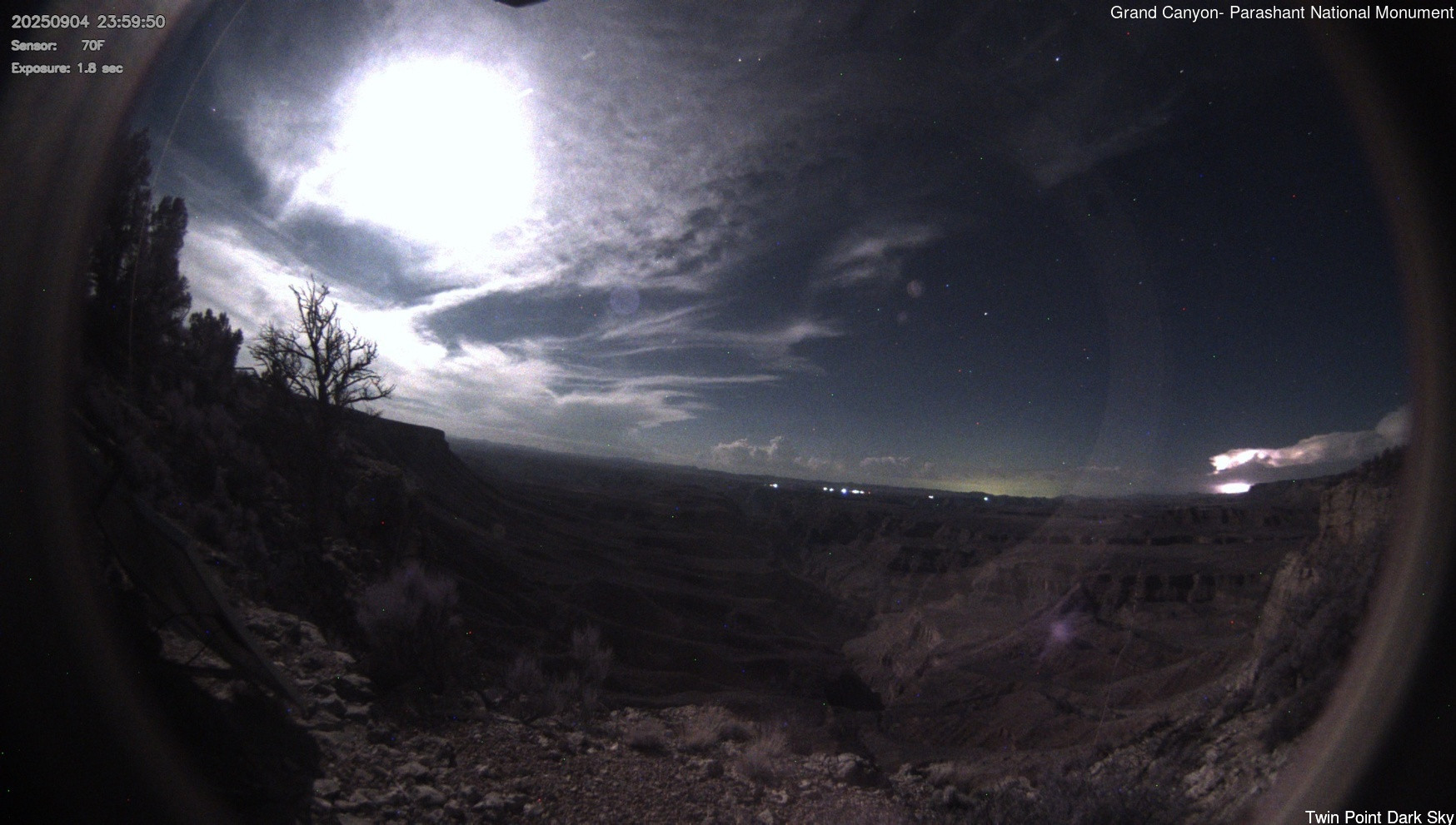 time-lapse frame, Twin Point - Dark Sky webcam