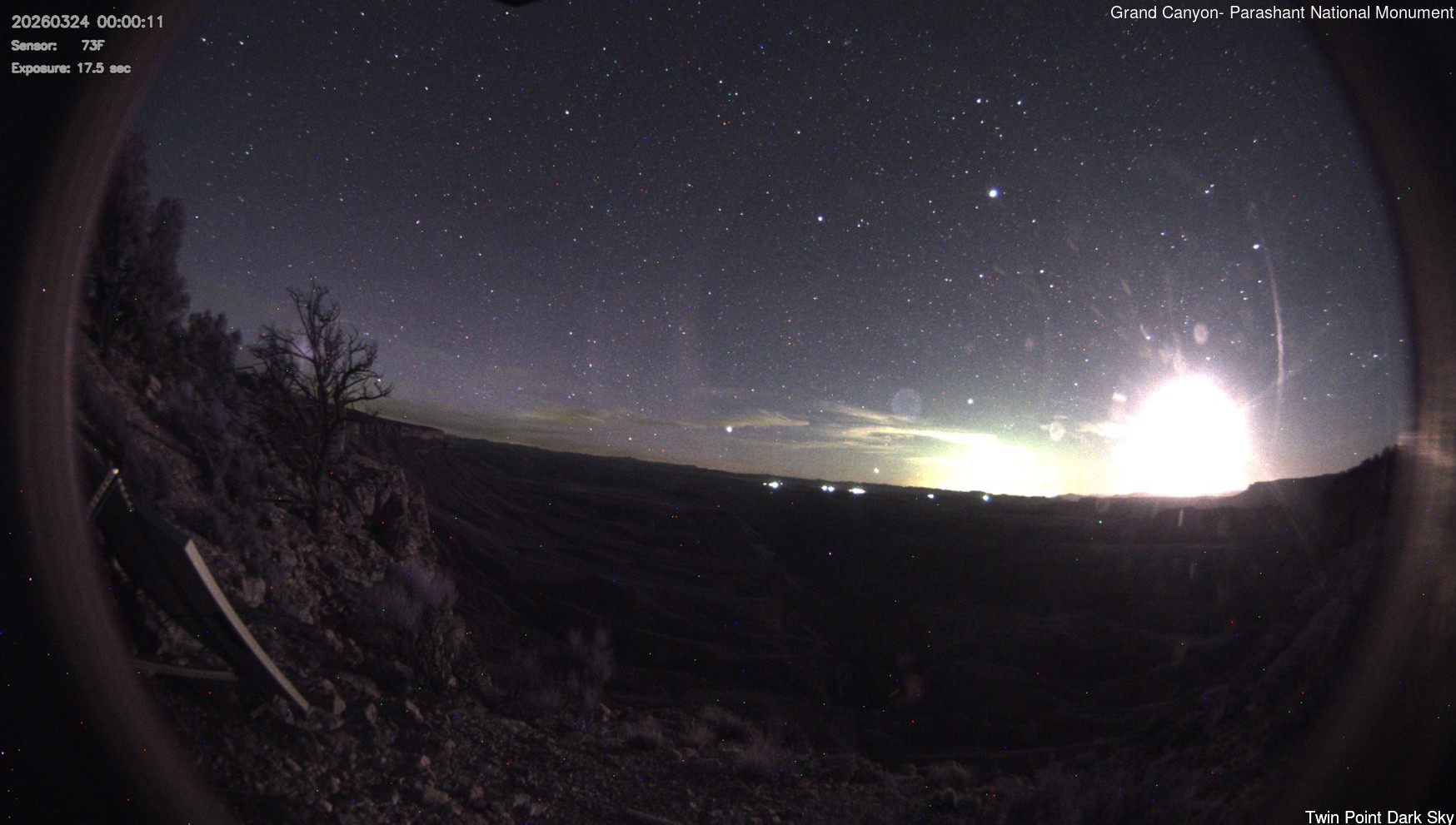 time-lapse frame, Twin Point - Dark Sky webcam